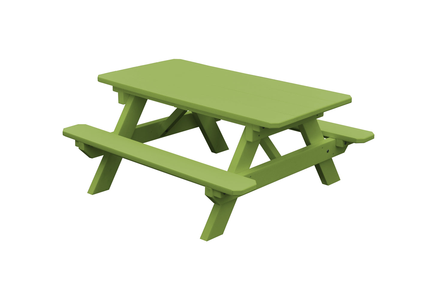 A&L Furniture Co. Recycled Plastic Kids Picnic Table - Specify for FREE 2" Umbrella Hole  - LEAD TIME TO SHIP 10 BUSINESS DAYS