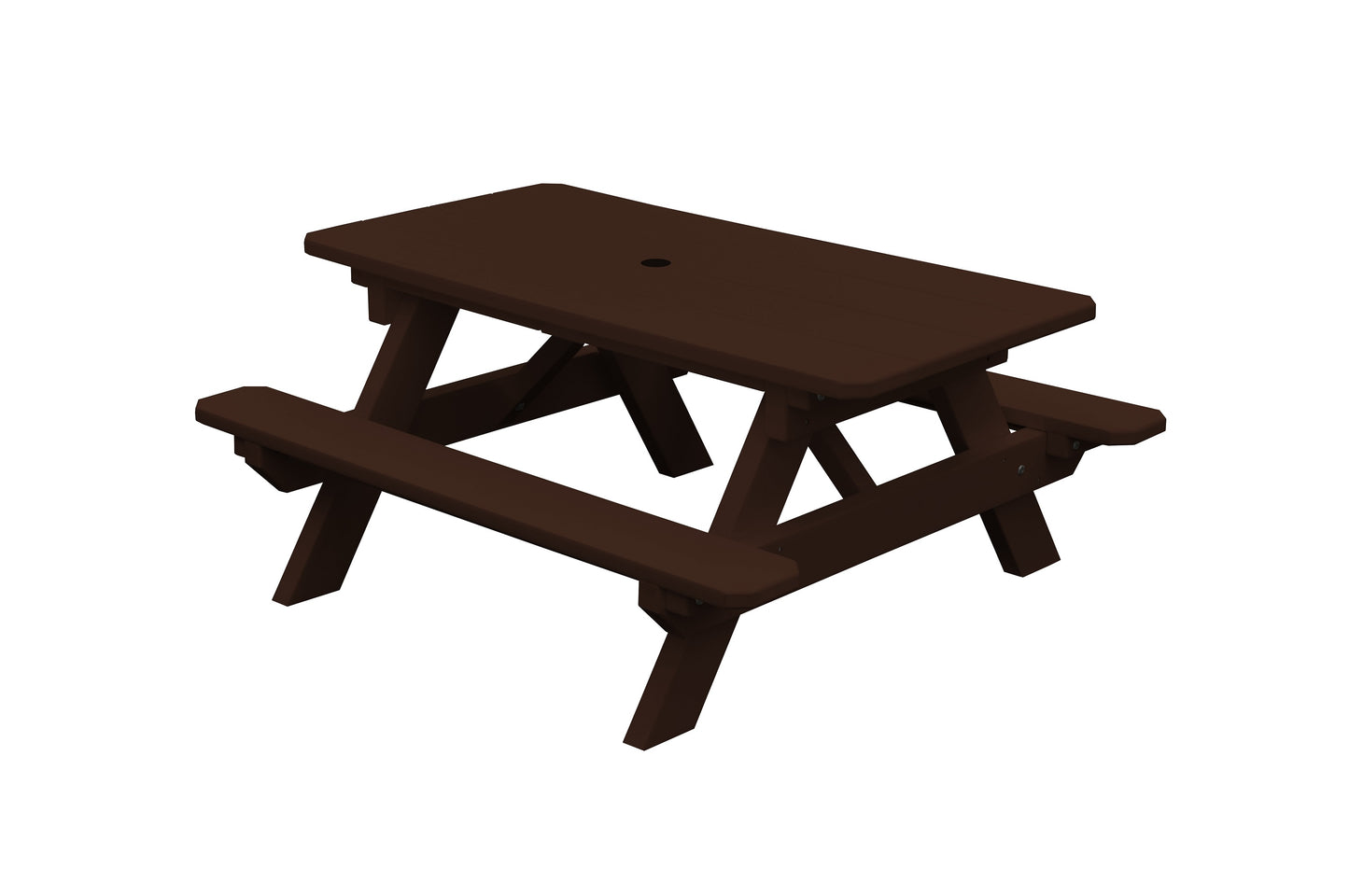 A&L Furniture Co. Recycled Plastic Kids Picnic Table - Specify for FREE 2" Umbrella Hole  - LEAD TIME TO SHIP 10 BUSINESS DAYS