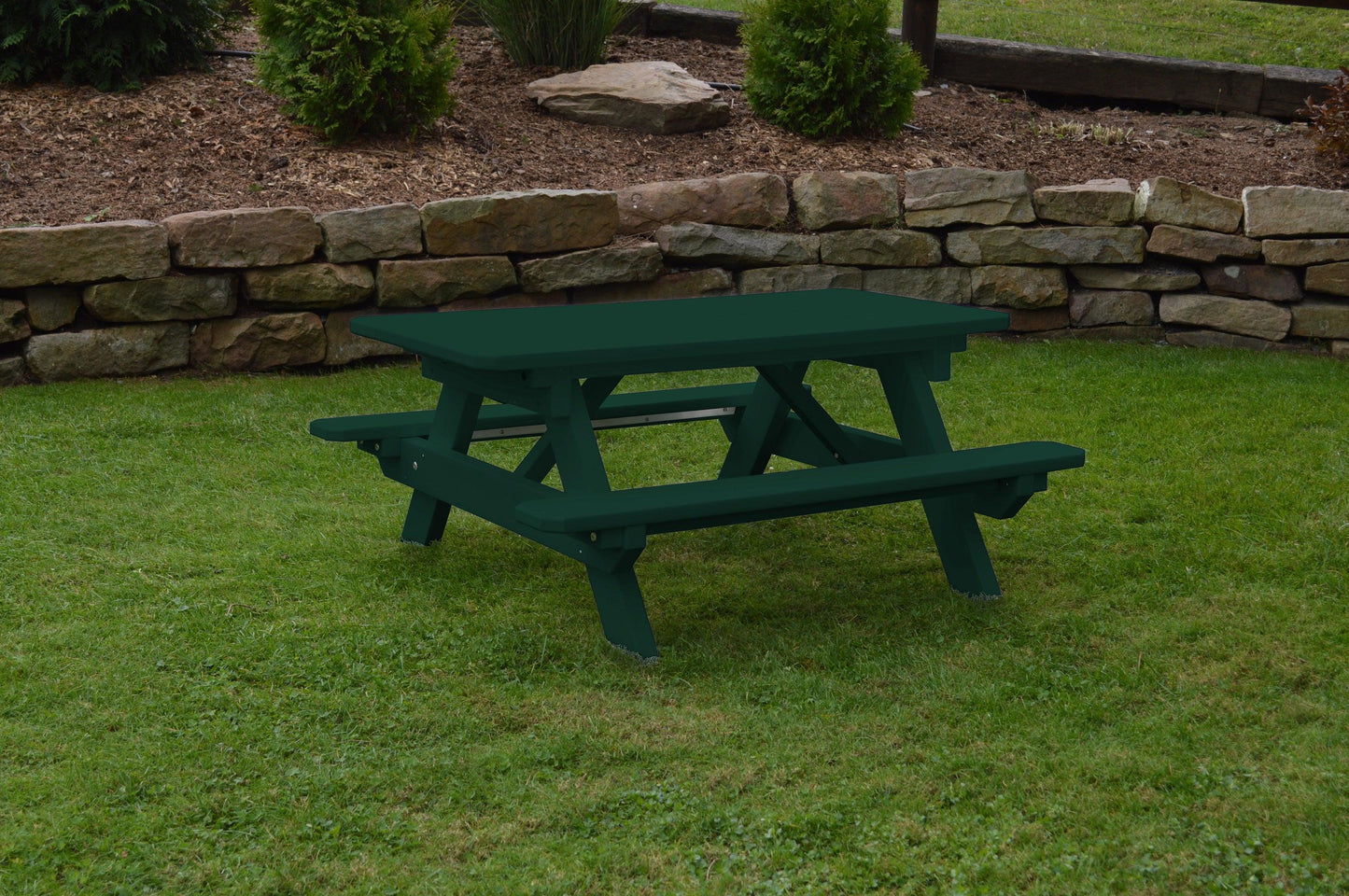 Bryton Park Recycled Plastic Kids Picnic Table - Specify for FREE 2" Umbrella Hole  - LEAD TIME TO SHIP 10 BUSINESS DAYS