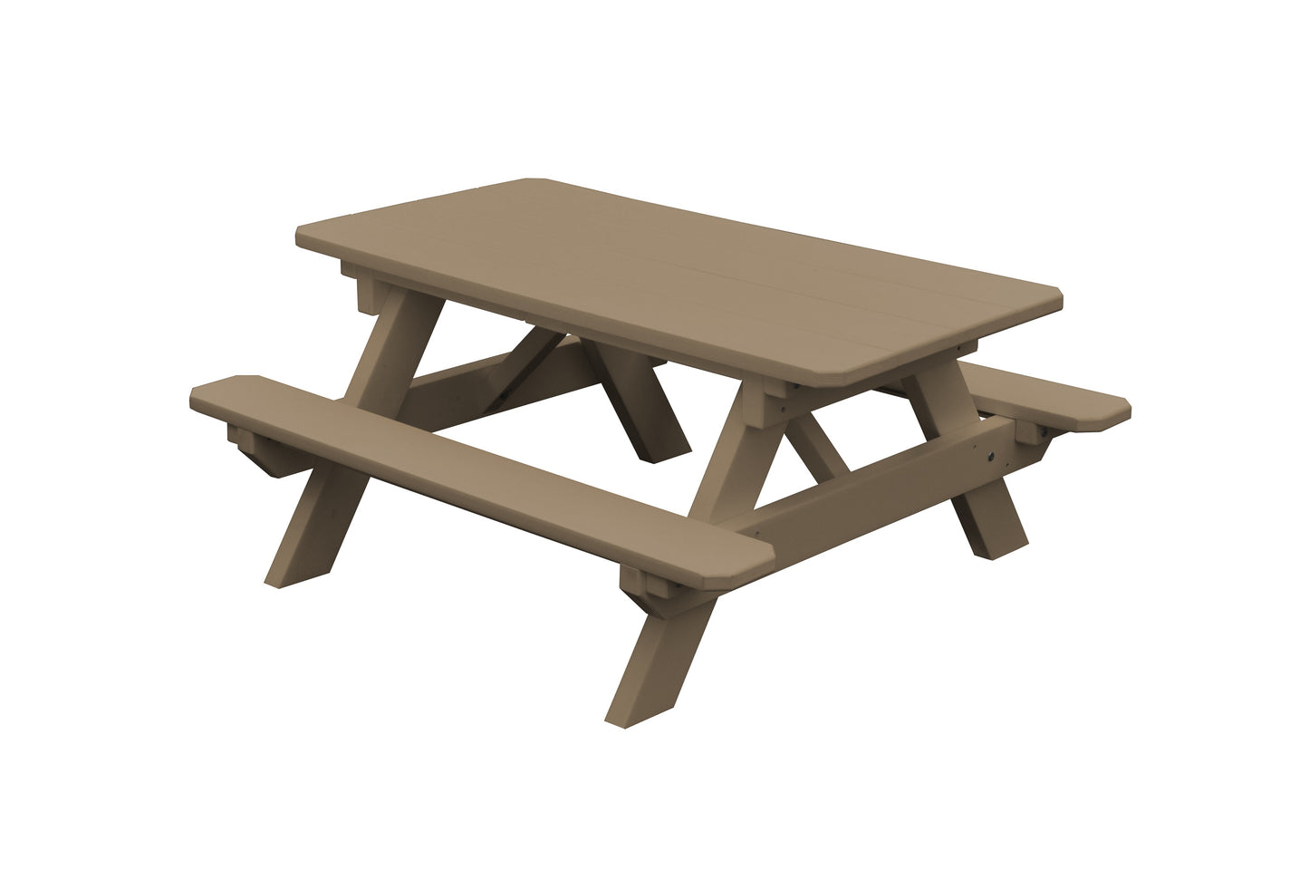 A&L Furniture Co. Recycled Plastic Kids Picnic Table - Specify for FREE 2" Umbrella Hole  - LEAD TIME TO SHIP 10 BUSINESS DAYS