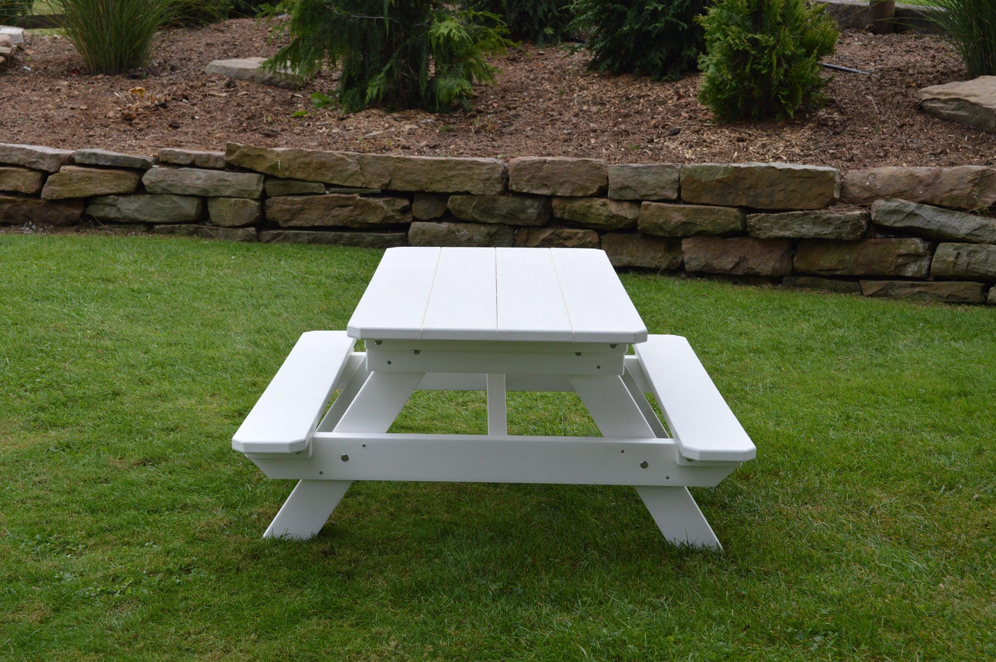 A&L Furniture Co. Recycled Plastic Kids Picnic Table - Specify for FREE 2" Umbrella Hole  - LEAD TIME TO SHIP 10 BUSINESS DAYS