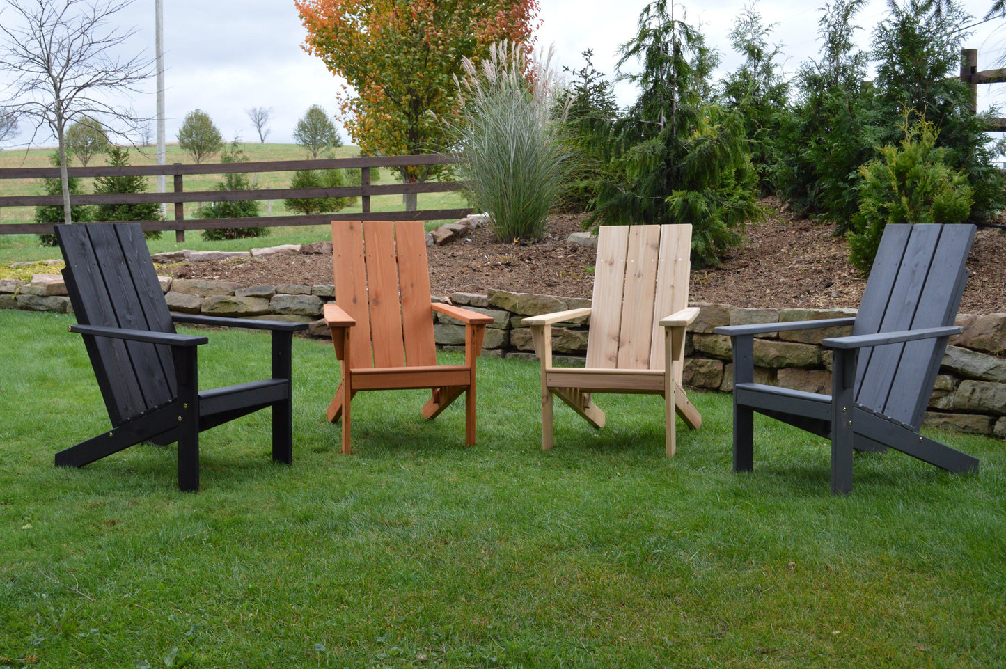 Regallion Outdoor Western Red Cedar Modern Adirondack Chair - LEAD TIME TO SHIP 2 WEEKS