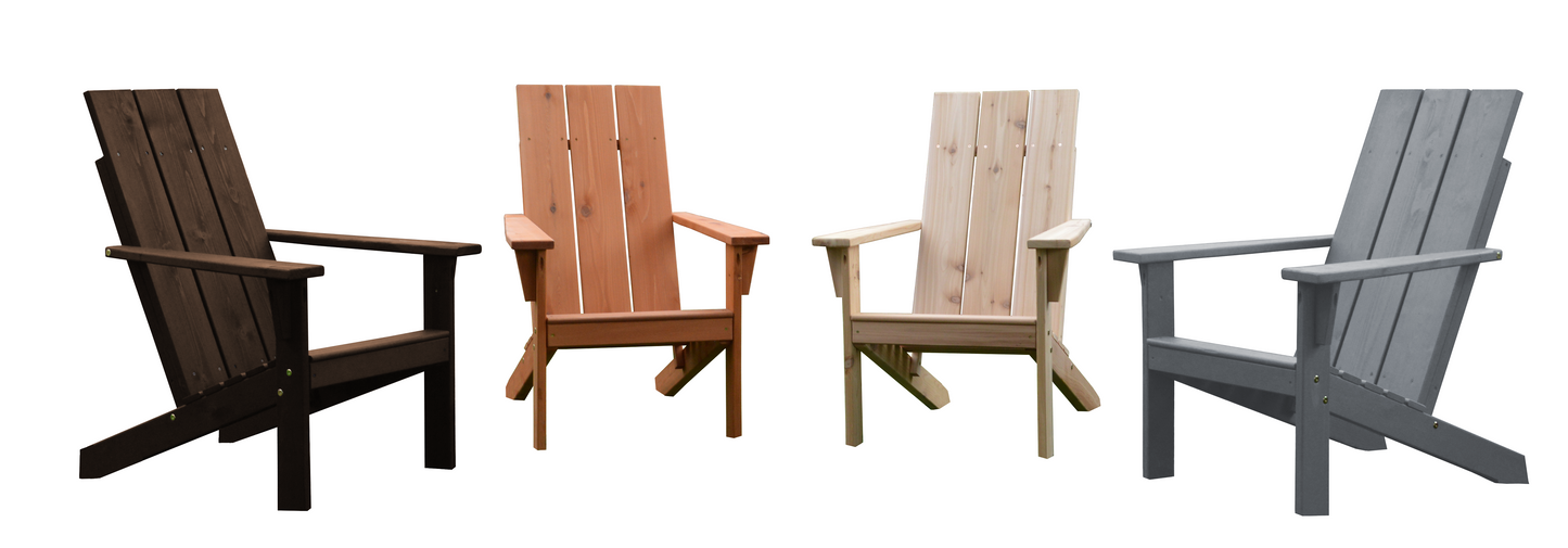 Regallion Outdoor Western Red Cedar Modern Adirondack Chair - LEAD TIME TO SHIP 2 WEEKS