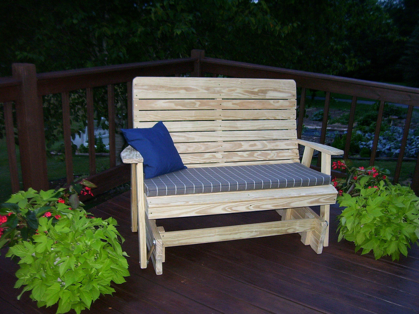 A&L FURNITURE CO. Pressure Treated 5' Highback Glider - LEAD TIME TO SHIP 10 BUSINESS DAYS