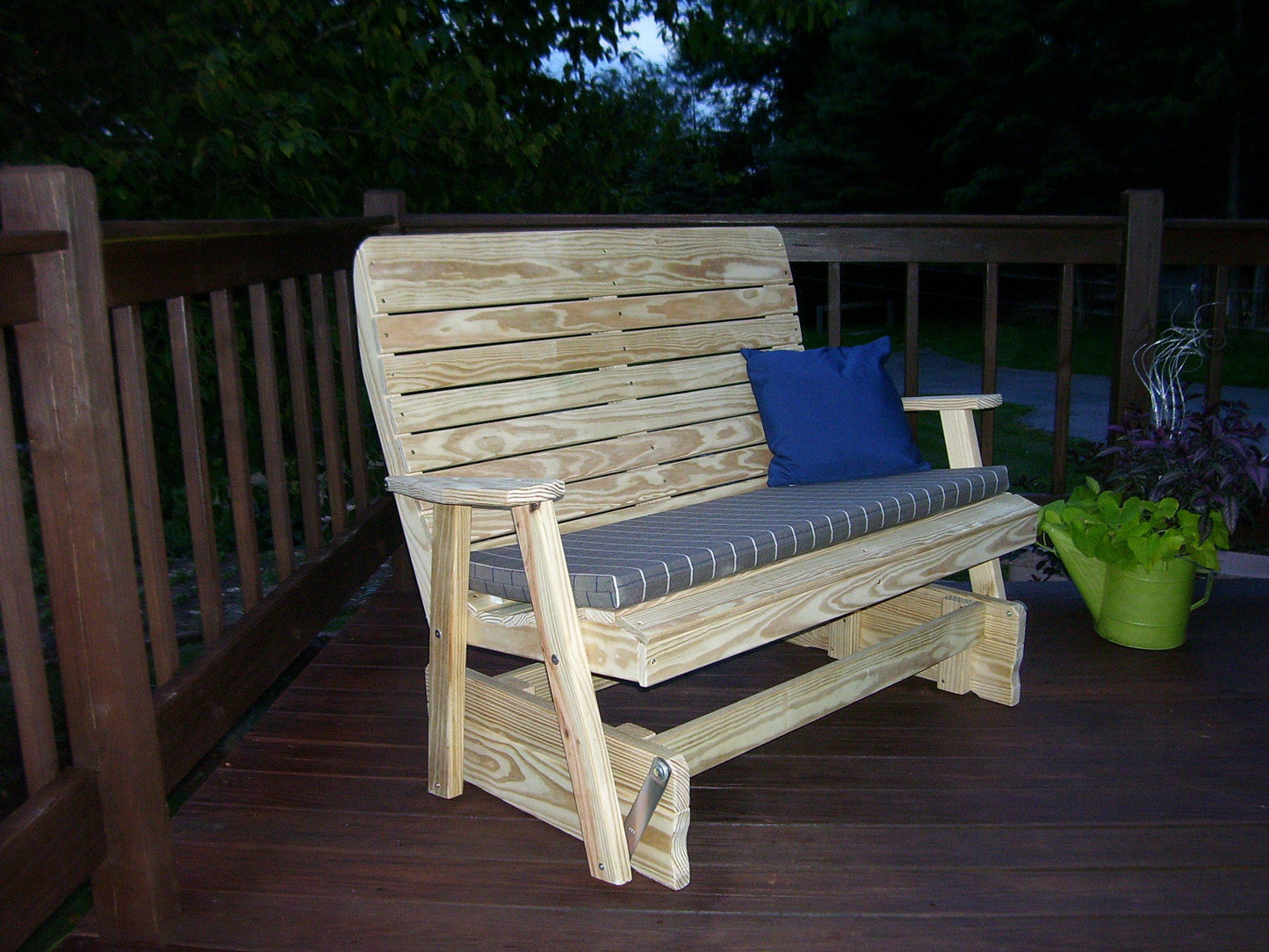 A&L FURNITURE CO. Pressure Treated 5' Highback Glider - LEAD TIME TO SHIP 10 BUSINESS DAYS