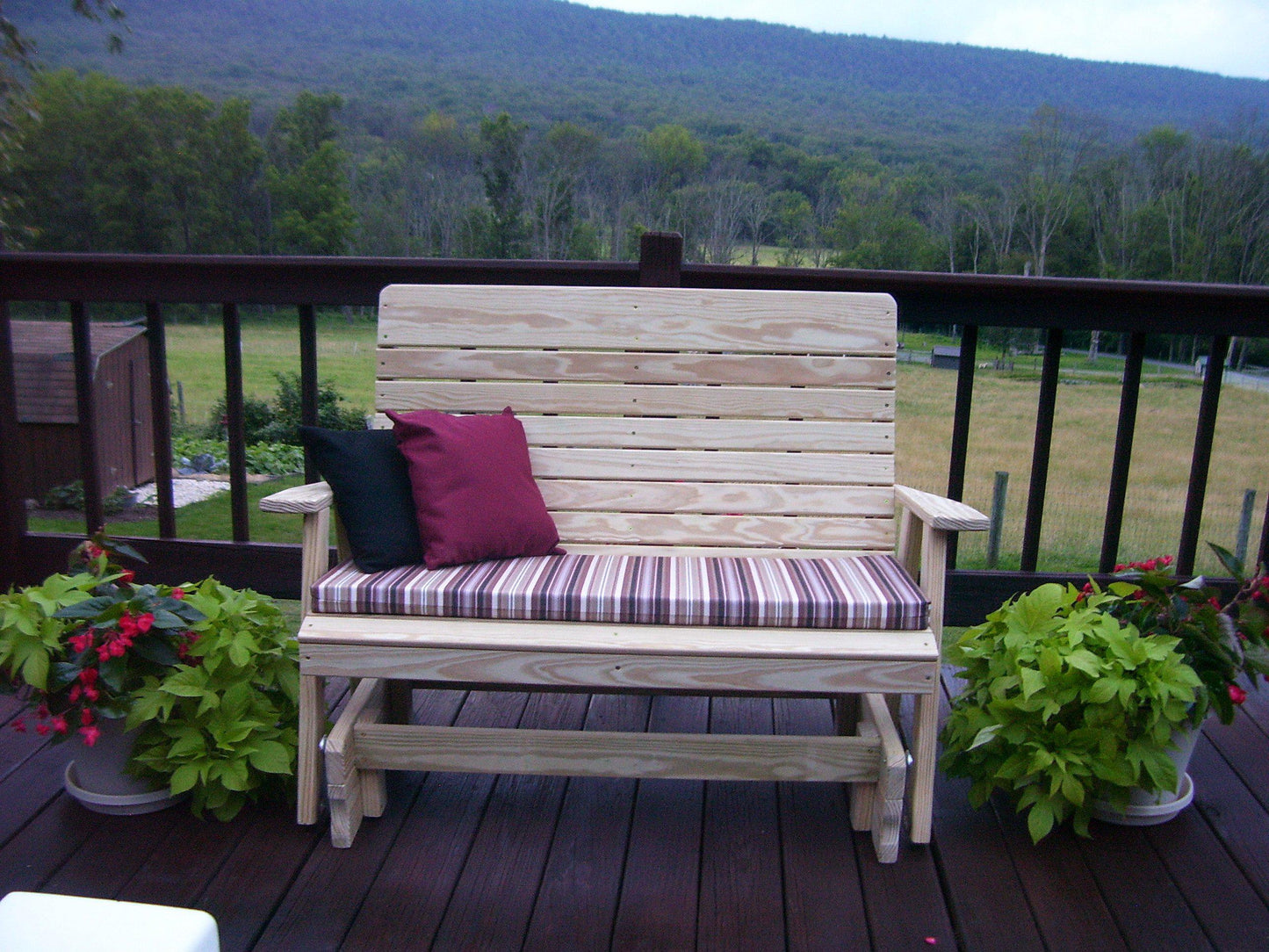 A&L FURNITURE CO. Pressure Treated 5' Highback Glider - LEAD TIME TO SHIP 10 BUSINESS DAYS