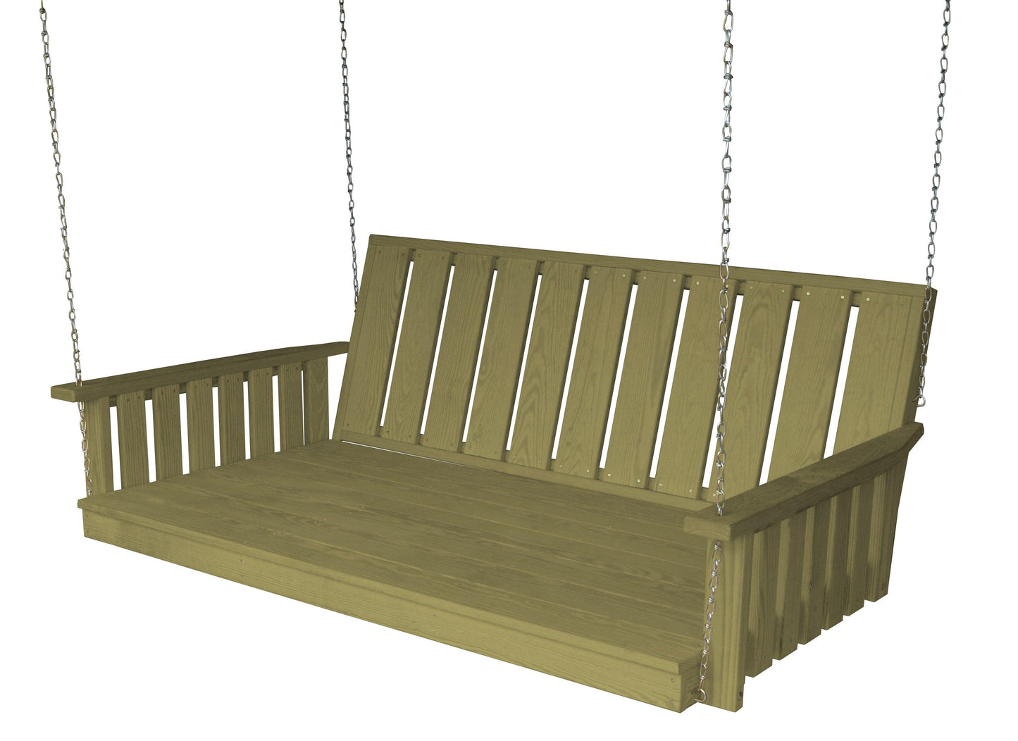 a&l pressure treated pine 75" wingate swingbed linden leaf stain