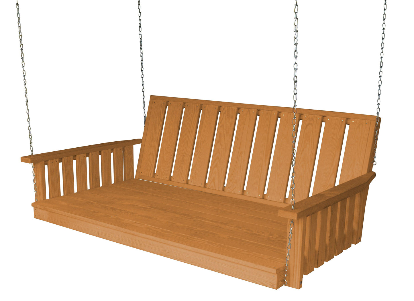 a&l pressure treated pine 75" wingate swingbed oak stain