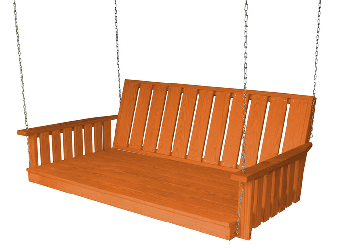 a&l pressure treated pine 75" wingate swingbed redwood stain