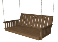 a&l pressure treated pine 75" wingate swingbed walnut stain