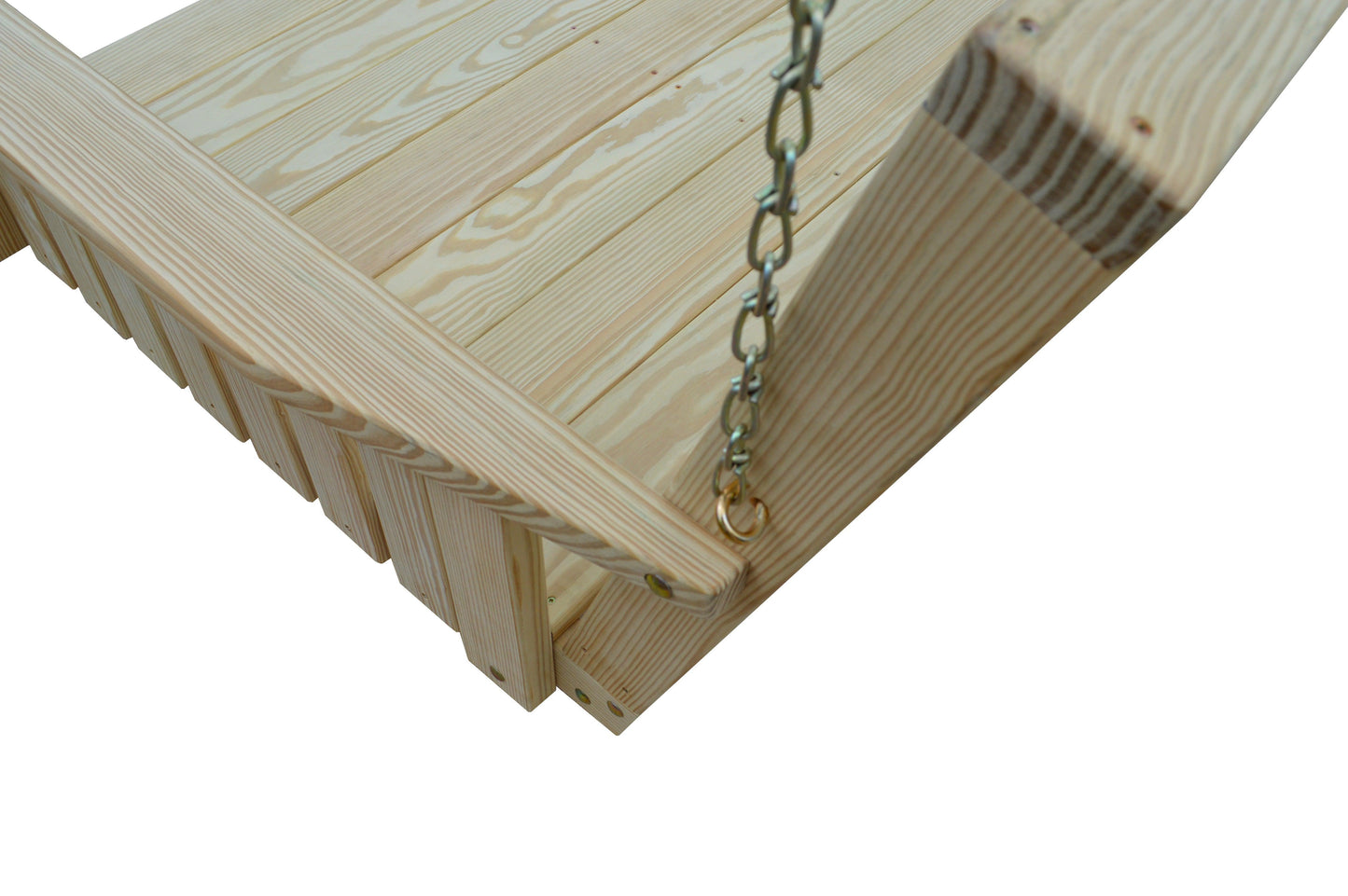 a&l pressure treated pine 75" wingate swingbed unfinished close-up