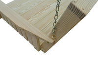 a&l pressure treated pine 75" wingate swingbed unfinished close-up