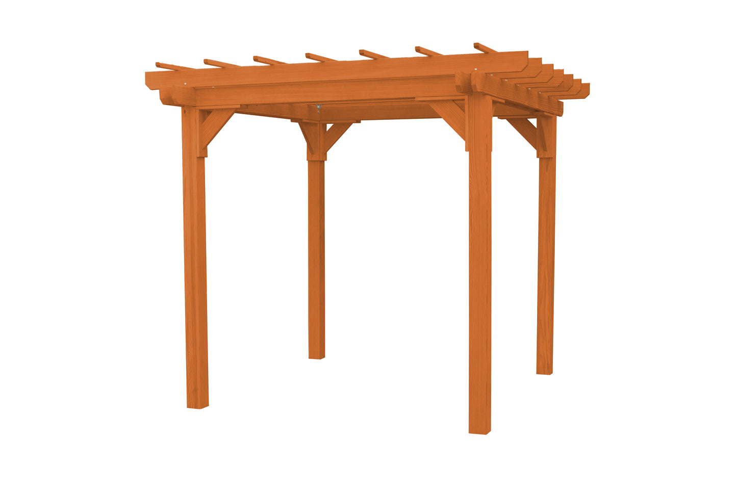 A&L Furniture Co. Pressure Treated Pine  6' x 8' Bradford Pergola with Swing Hangers - LEAD TIME TO SHIP 10 BUSINESS DAYS