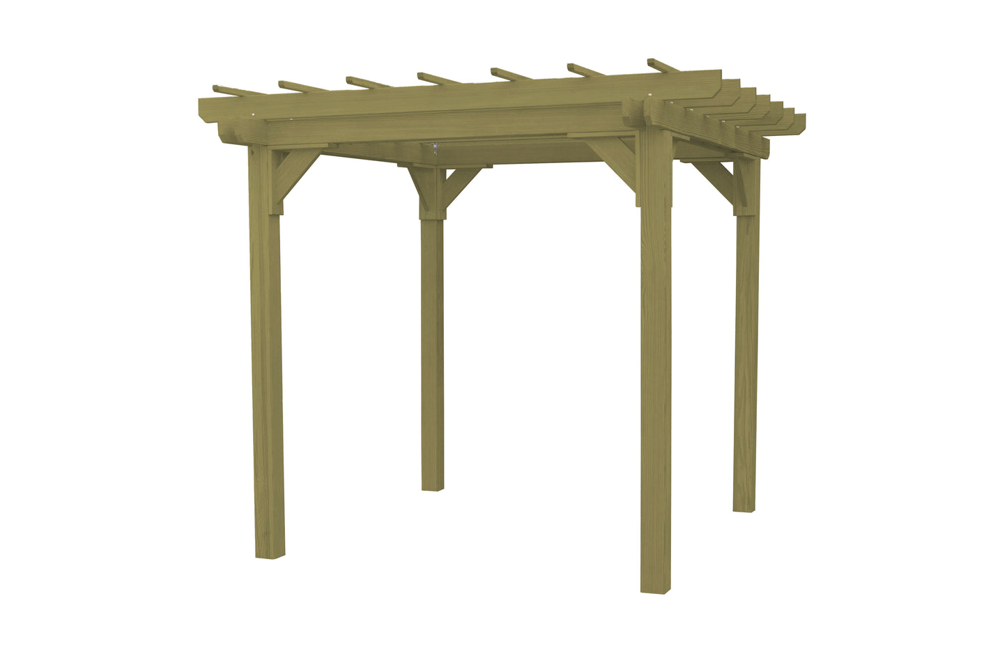 A&L Furniture Co. Pressure Treated Pine  6' x 8' Bradford Pergola with Swing Hangers - LEAD TIME TO SHIP 10 BUSINESS DAYS