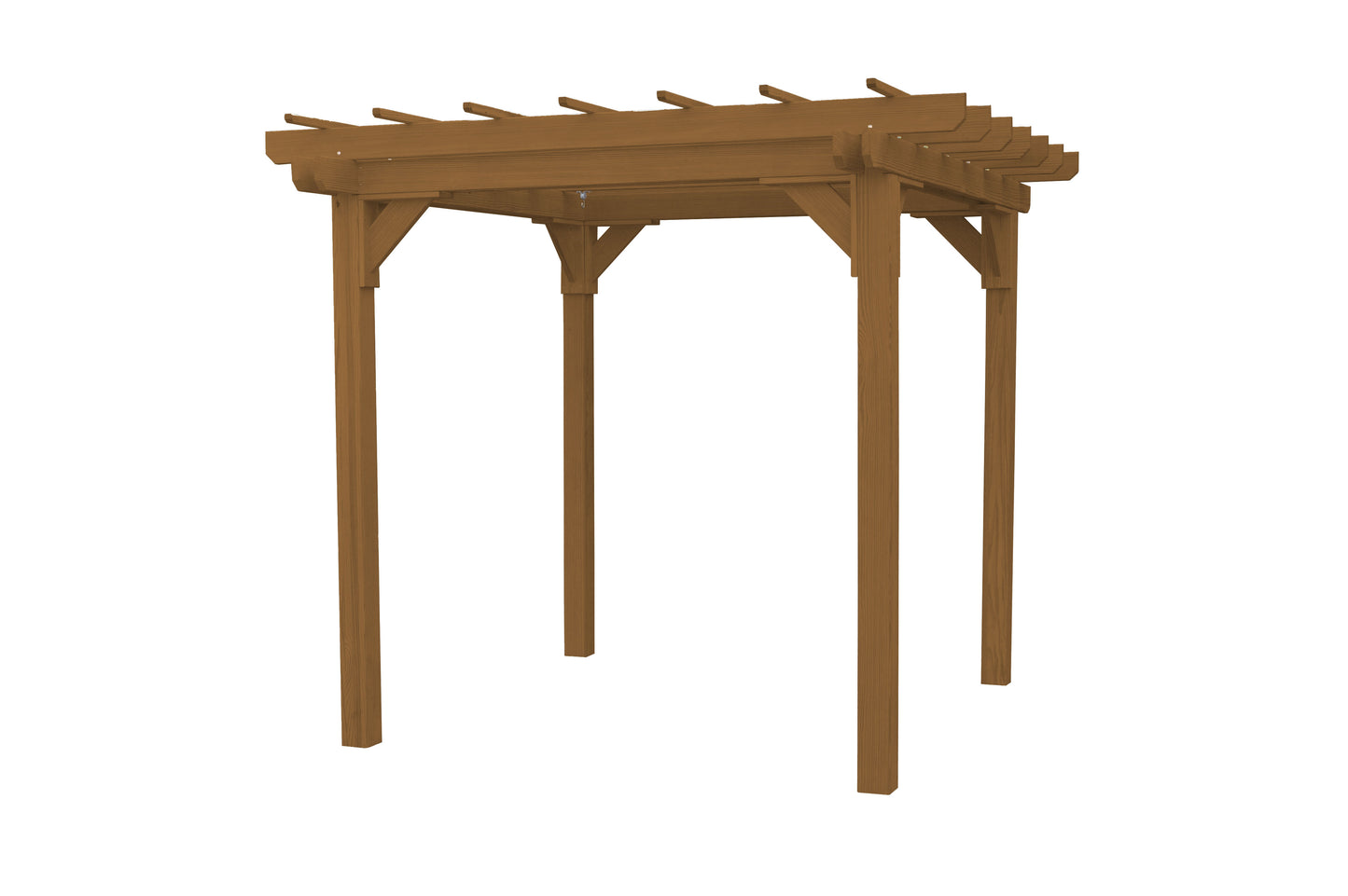 A&L Furniture Co. Pressure Treated Pine  6' x 8' Bradford Pergola with Swing Hangers - LEAD TIME TO SHIP 10 BUSINESS DAYS
