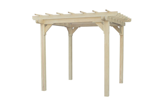 A&L Furniture Co. Pressure Treated Pine  6' x 8' Bradford Pergola with Swing Hangers - LEAD TIME TO SHIP 10 BUSINESS DAYS