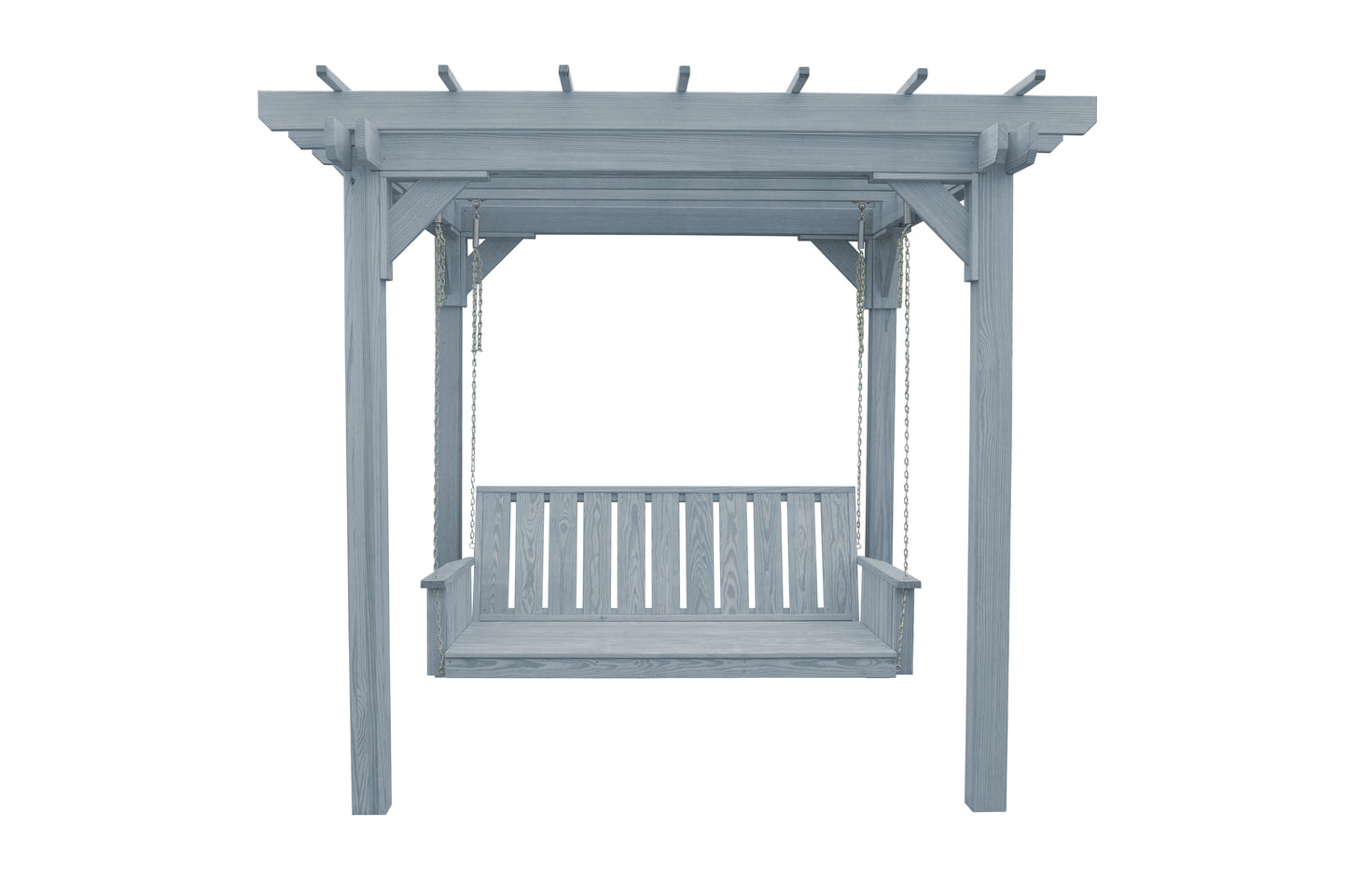 A&L Furniture Co. Pressure Treated Pine  6' x 8' Bradford Pergola with Swing Hangers - LEAD TIME TO SHIP 10 BUSINESS DAYS