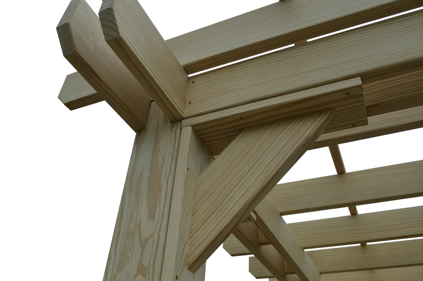 A&L Furniture Co. Pressure Treated Pine  6' x 8' Bradford Pergola with Swing Hangers - LEAD TIME TO SHIP 10 BUSINESS DAYS