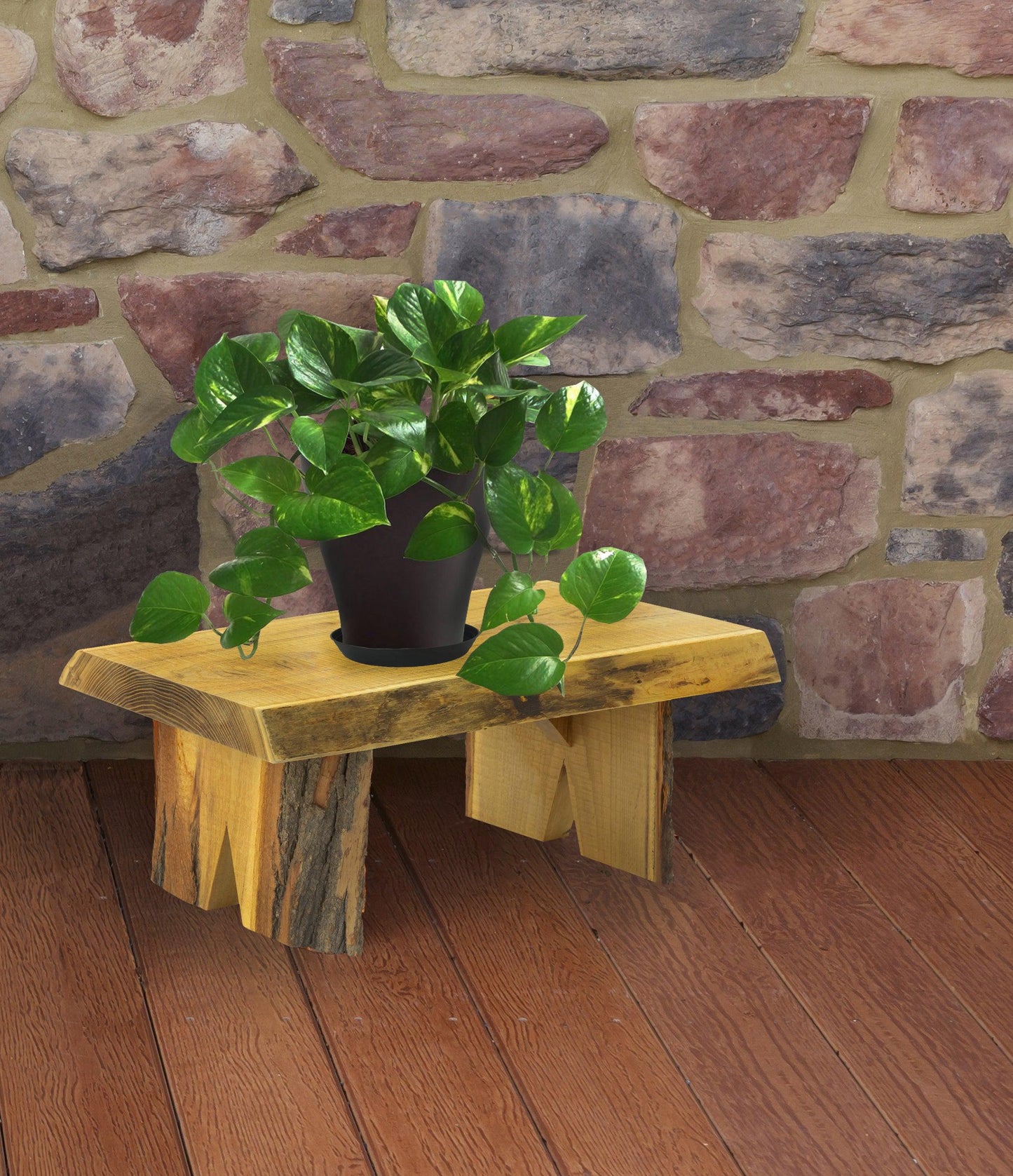 A&L Furniture Blue Mountain Collection 2' Briar Patch Flower Pot Bench - LEAD TIME TO SHIP 6 WEEKS