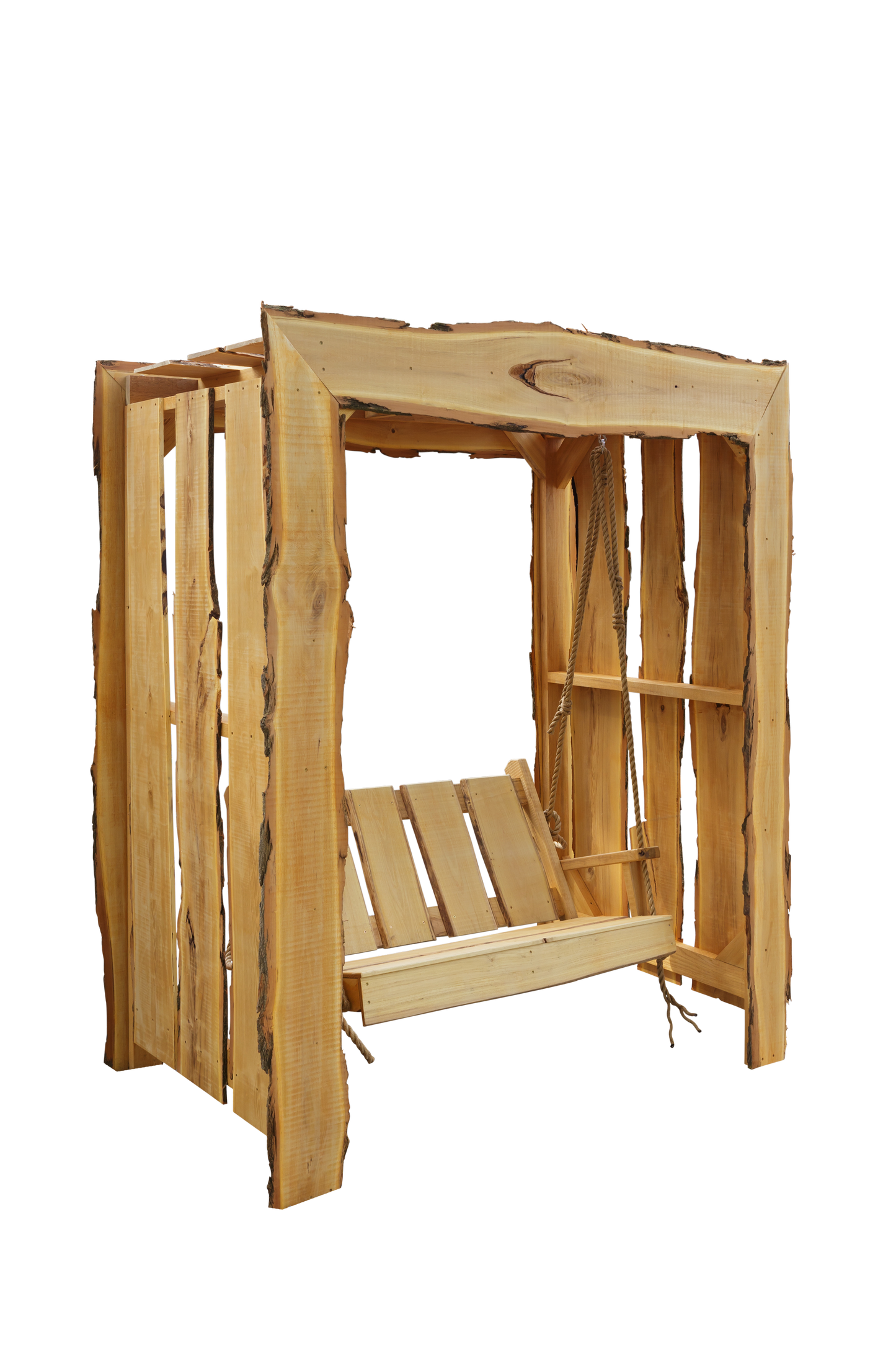 A&L Furniture Blue Mountain Collection 5' Appalachian Arbor with 4' Timberland Swing w/Rope - LEAD TIME TO SHIP 6 WEEKS
