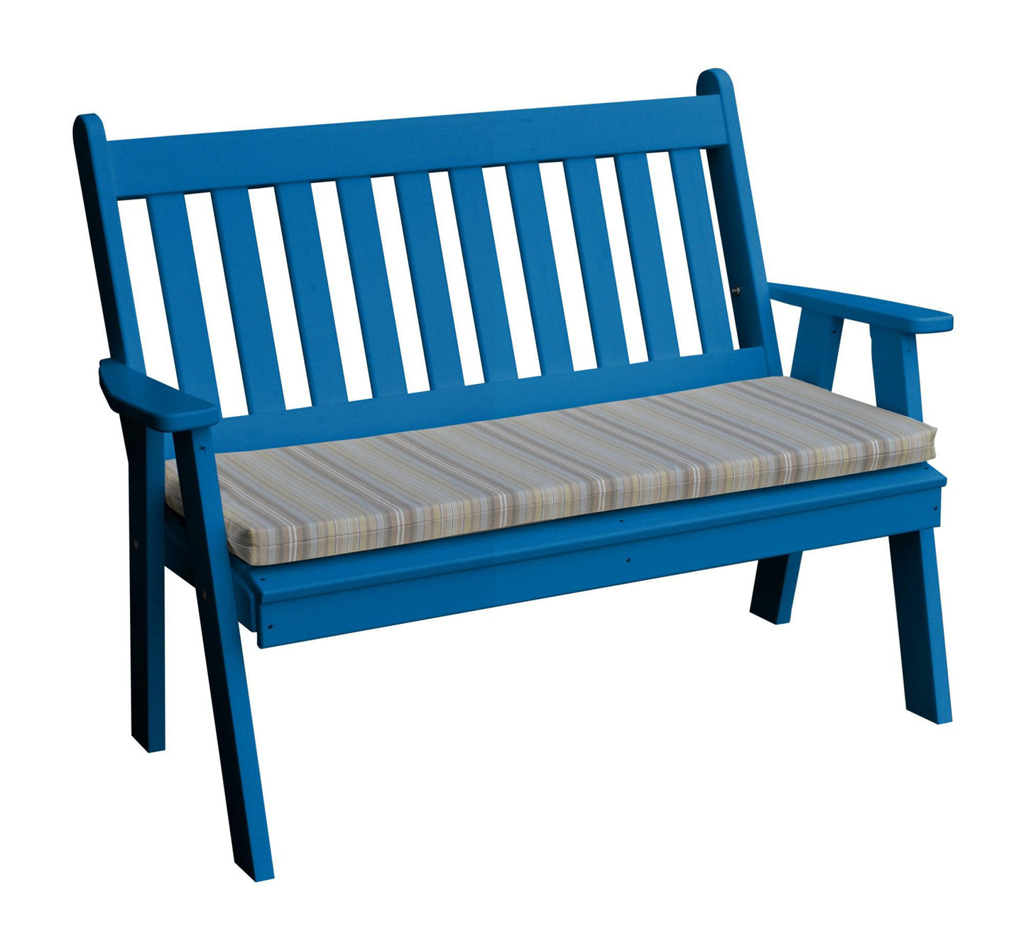 Bryton Park Poly Furniture Recycled Plastic 4' Traditional English Garden Bench - LEAD TIME TO SHIP 10 BUSINESS DAYS