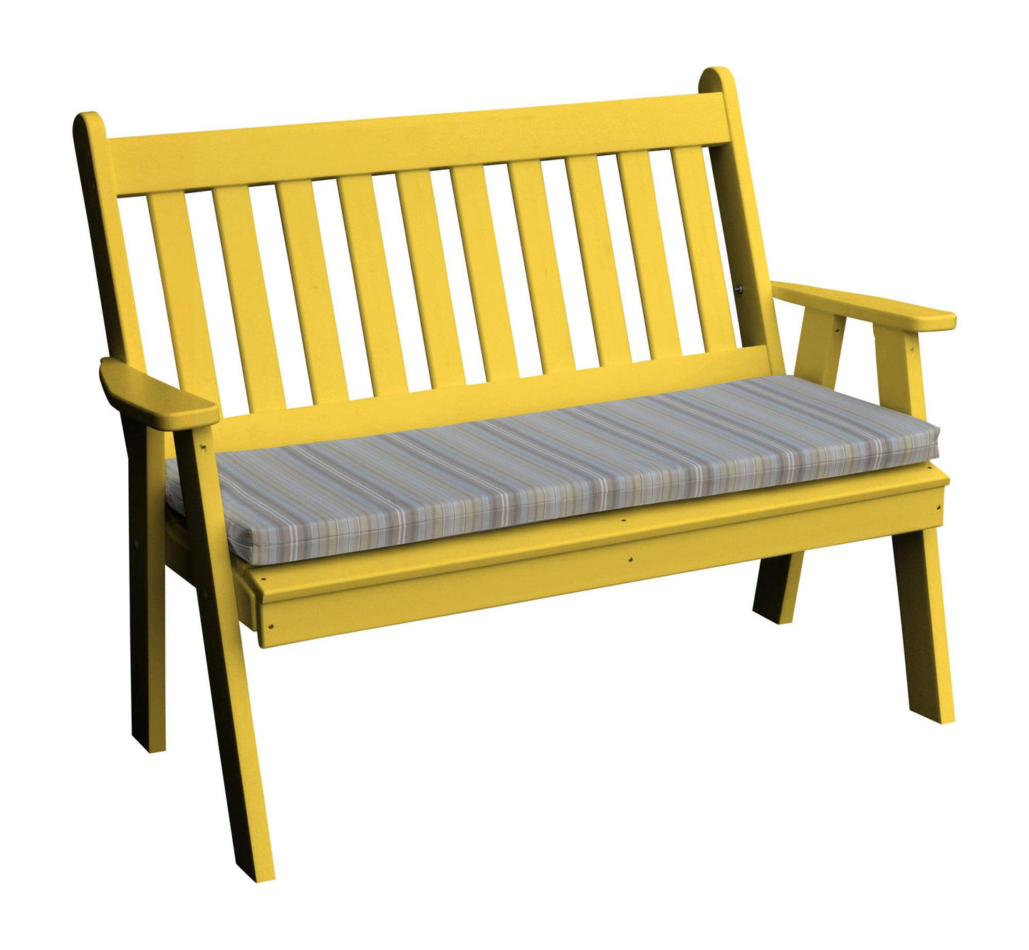Bryton Park Poly Furniture Recycled Plastic 4' Traditional English Garden Bench - LEAD TIME TO SHIP 10 BUSINESS DAYS