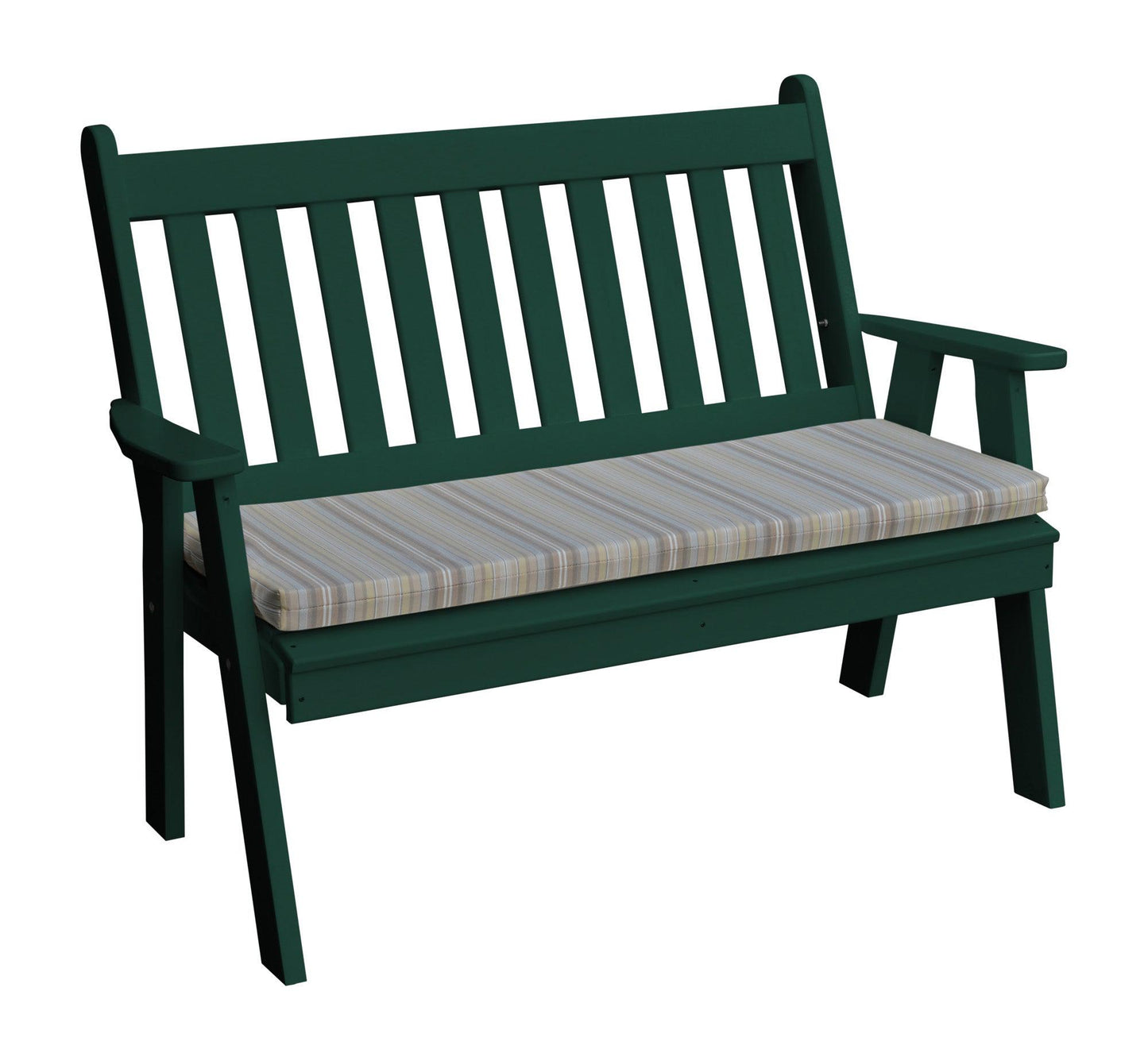 A&L Furniture Company Recycled Plastic 4' Traditional English Garden Bench - LEAD TIME TO SHIP 10 BUSINESS DAYS