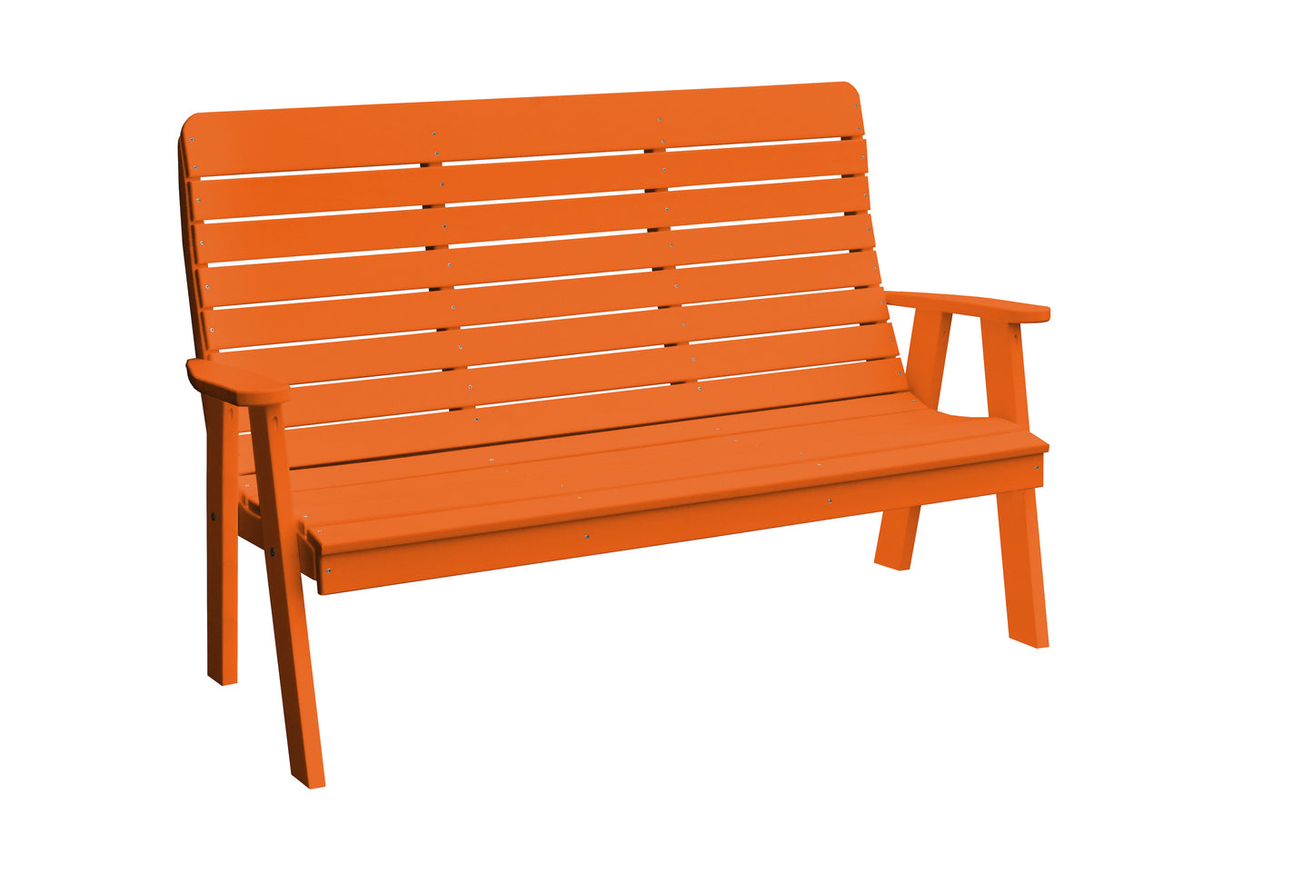 Bryton Park Poly Furniture Recycled Plastic 5' Poly Winston Garden Bench - LEAD TIME TO SHIP 10 BUSINESS DAYS