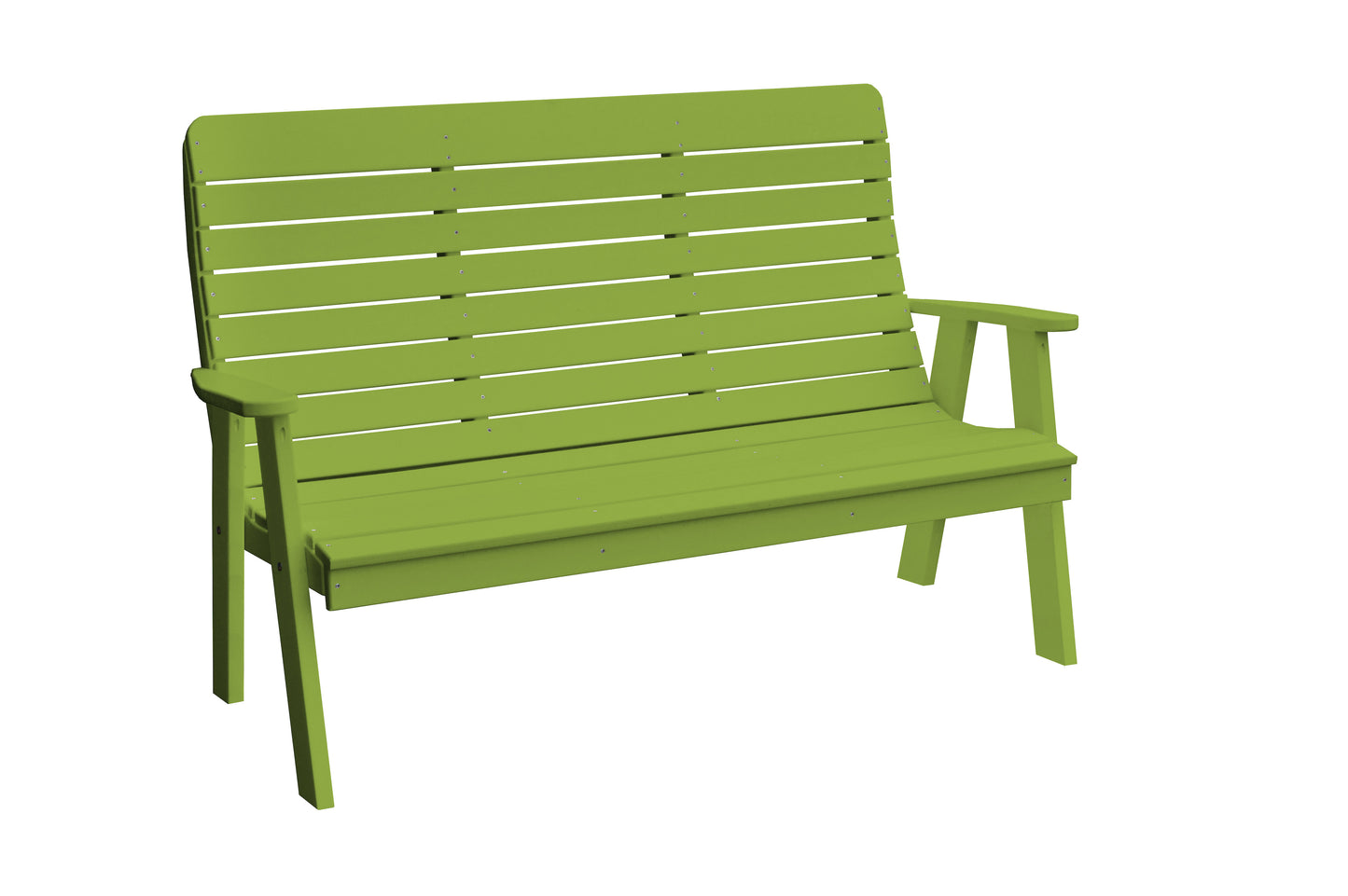 Bryton Park Poly Furniture Recycled Plastic 5' Poly Winston Garden Bench - LEAD TIME TO SHIP 10 BUSINESS DAYS