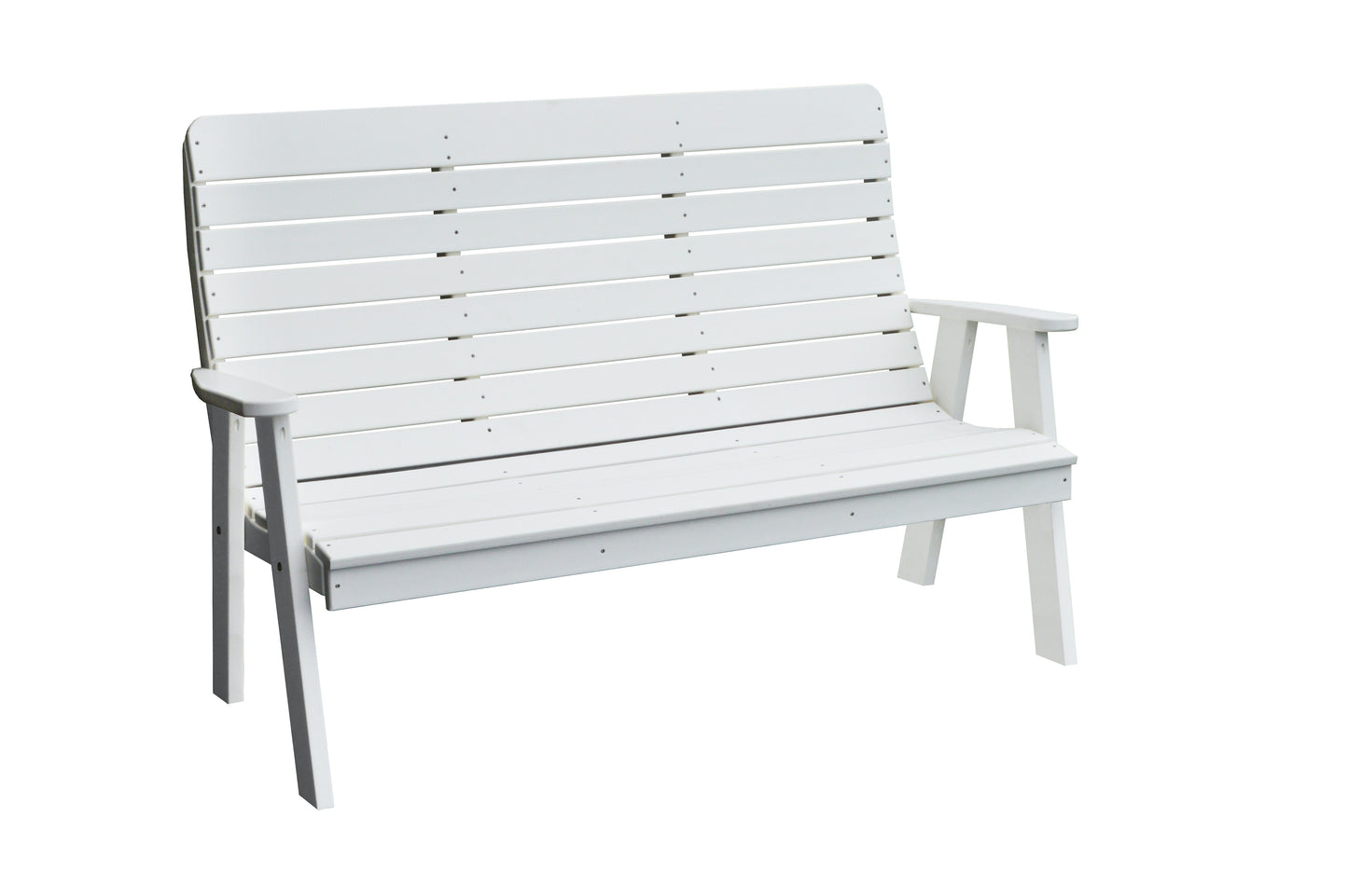 Bryton Park Poly Furniture Recycled Plastic 5' Poly Winston Garden Bench - LEAD TIME TO SHIP 10 BUSINESS DAYS