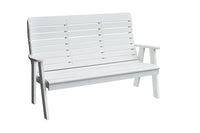 A&L Furniture Recycled Plastic 4' Poly Winston Garden Bench 