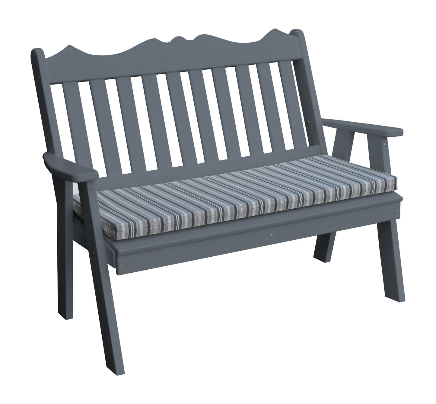 A&L Furniture Company Recycled Plastic 5' Royal English Garden Bench - LEAD TIME TO SHIP 10 BUSINESS DAYS