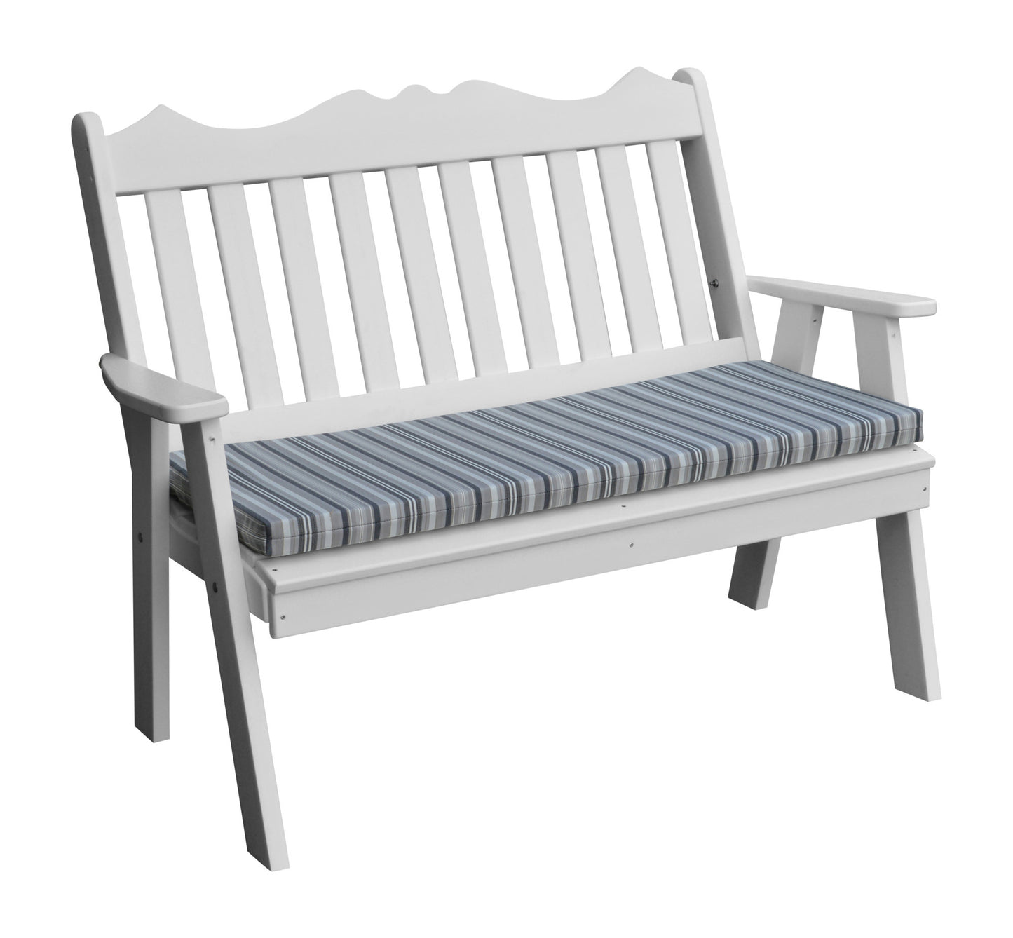 Bryton Park Poly Furniture Recycled Plastic 4' Royal English Garden Bench - LEAD TIME TO SHIP 10 BUSINESS DAYS
