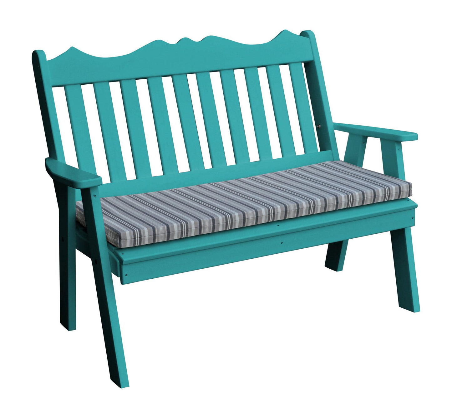 A&L Furniture Company Recycled Plastic 4' Royal English Garden Bench - LEAD TIME TO SHIP 10 BUSINESS DAYS
