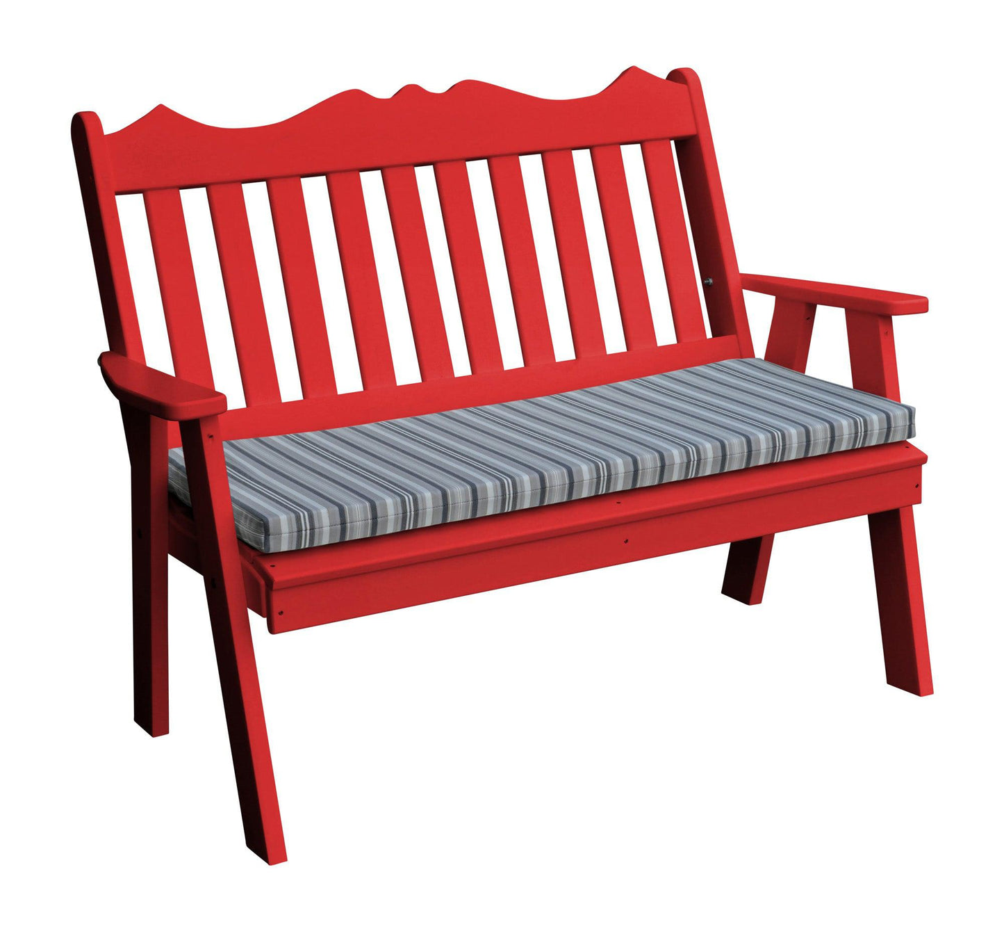 Bryton Park Poly Furniture Recycled Plastic 4' Royal English Garden Bench - LEAD TIME TO SHIP 10 BUSINESS DAYS