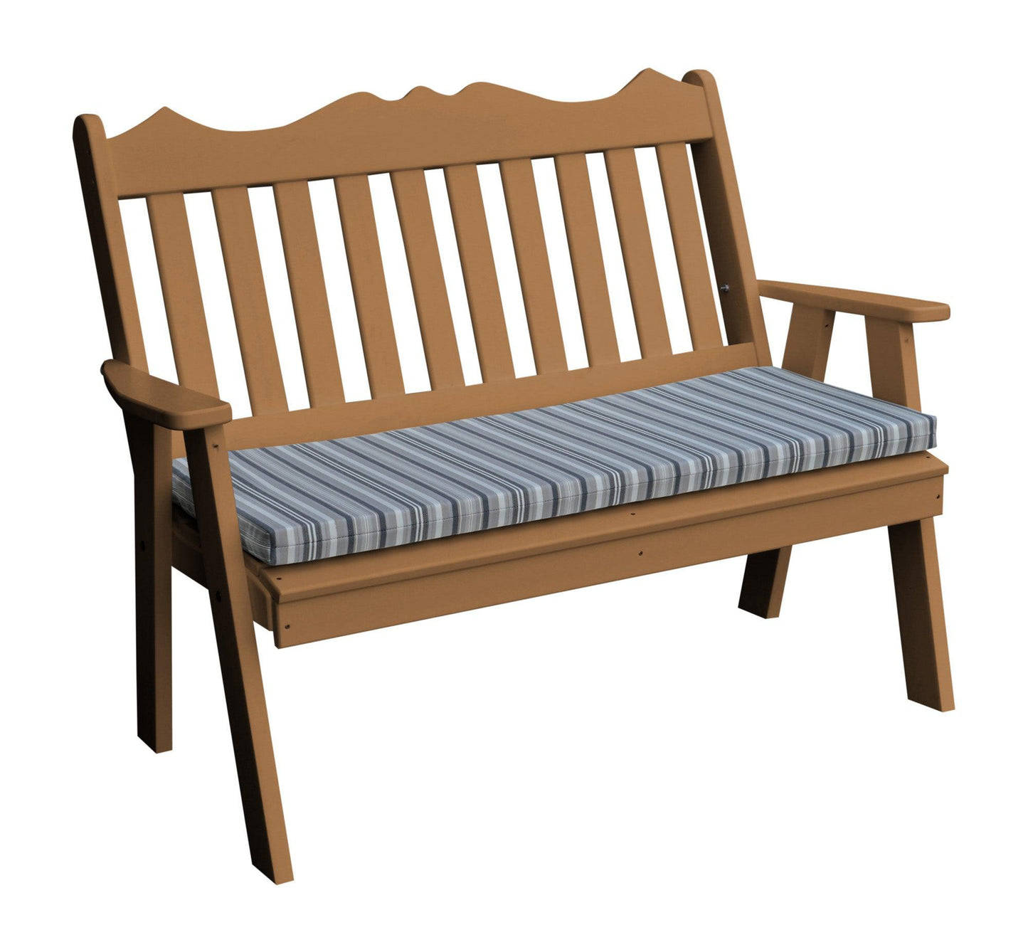 A&L Furniture Company Recycled Plastic 5' Royal English Garden Bench - LEAD TIME TO SHIP 10 BUSINESS DAYS