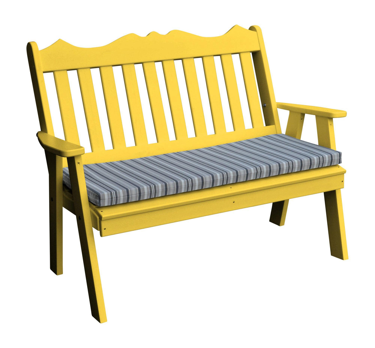 Bryton Park Poly Furniture Recycled Plastic 4' Royal English Garden Bench - LEAD TIME TO SHIP 10 BUSINESS DAYS