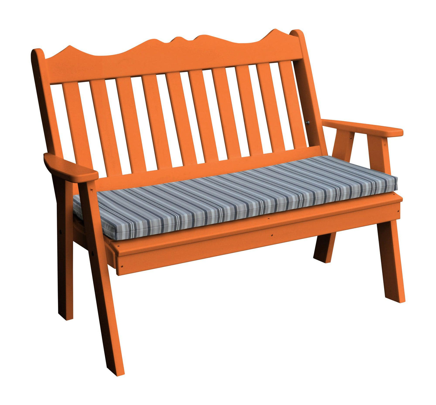Bryton Park Poly Furniture Recycled Plastic 4' Royal English Garden Bench - LEAD TIME TO SHIP 10 BUSINESS DAYS