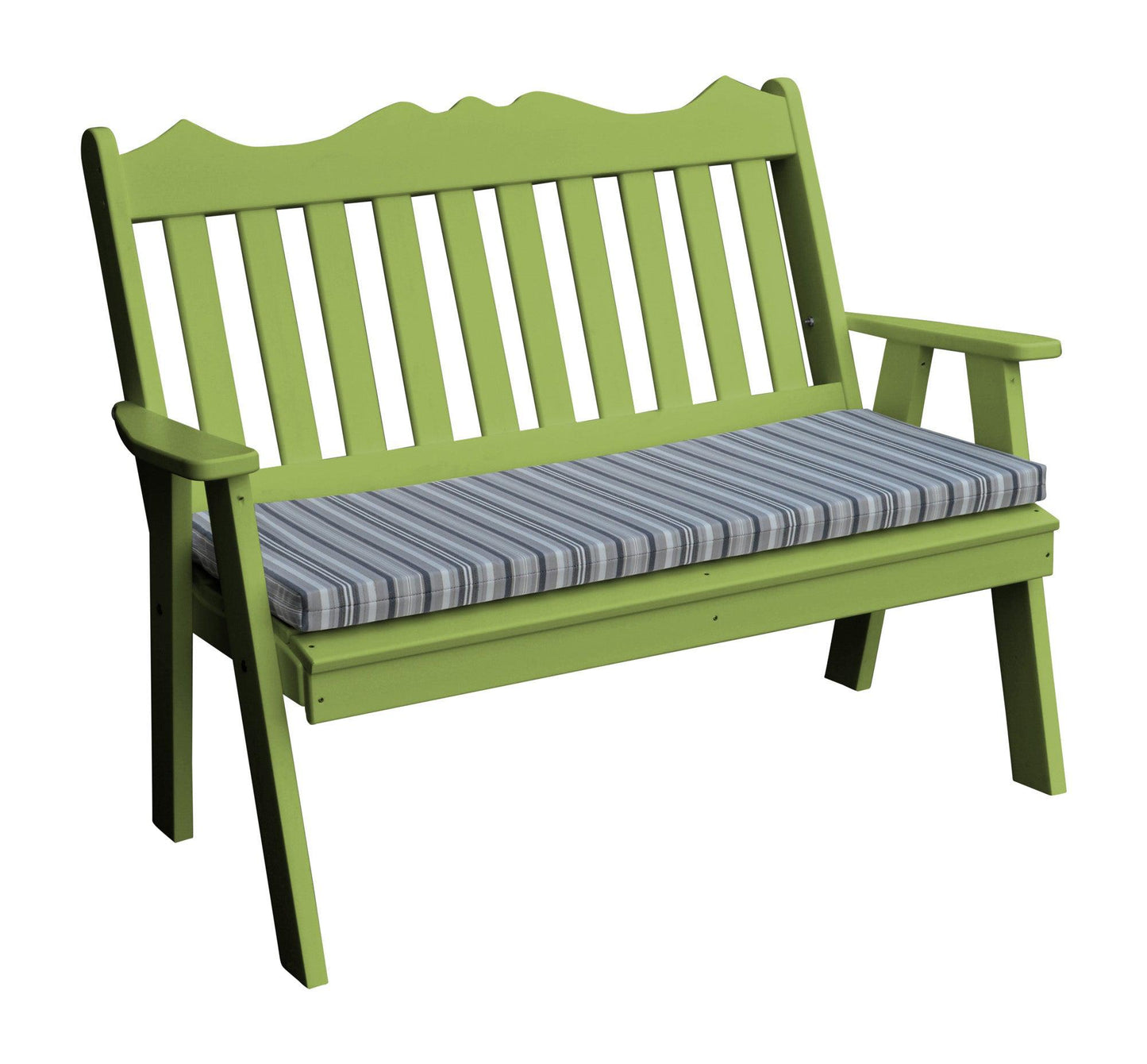 Bryton Park Poly Furniture Recycled Plastic 4' Royal English Garden Bench - LEAD TIME TO SHIP 10 BUSINESS DAYS