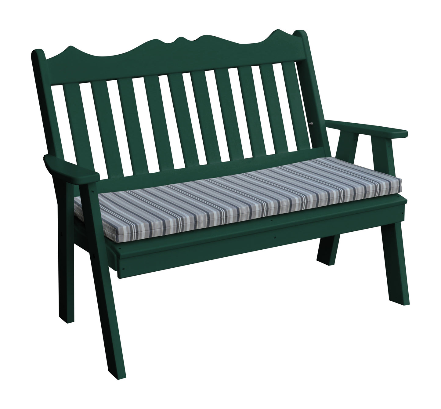 A&L Furniture Company Recycled Plastic 4' Royal English Garden Bench - LEAD TIME TO SHIP 10 BUSINESS DAYS