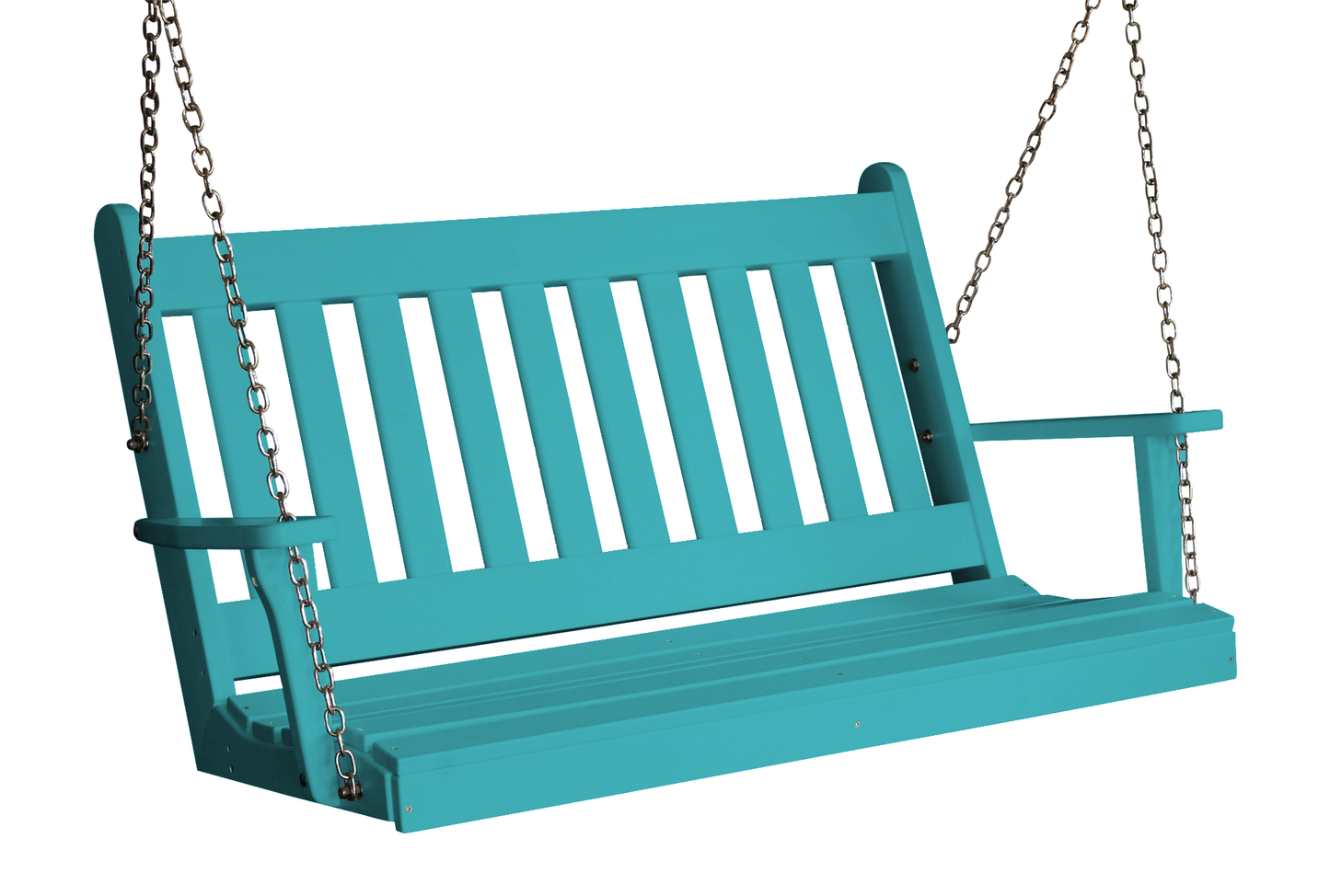 Bryton Park Poly Furniture Traditional English Recycled Plastic 5ft Porch Swing - LEAD TIME TO SHIP 10 BUSINESS DAYS