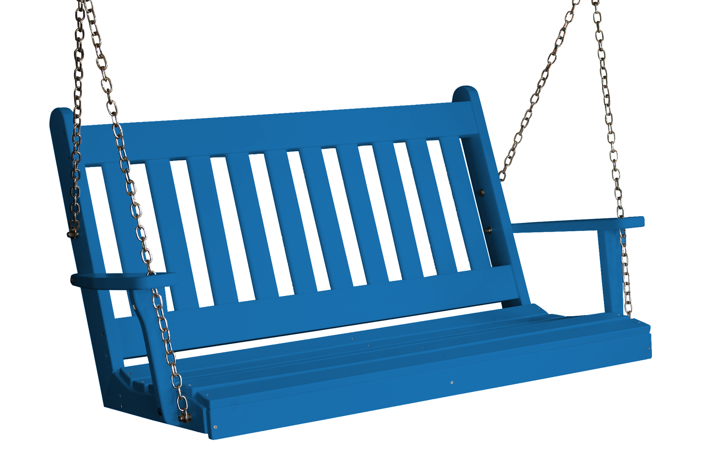 Bryton Park Poly Furniture Traditional English Recycled Plastic 5ft Porch Swing - LEAD TIME TO SHIP 10 BUSINESS DAYS