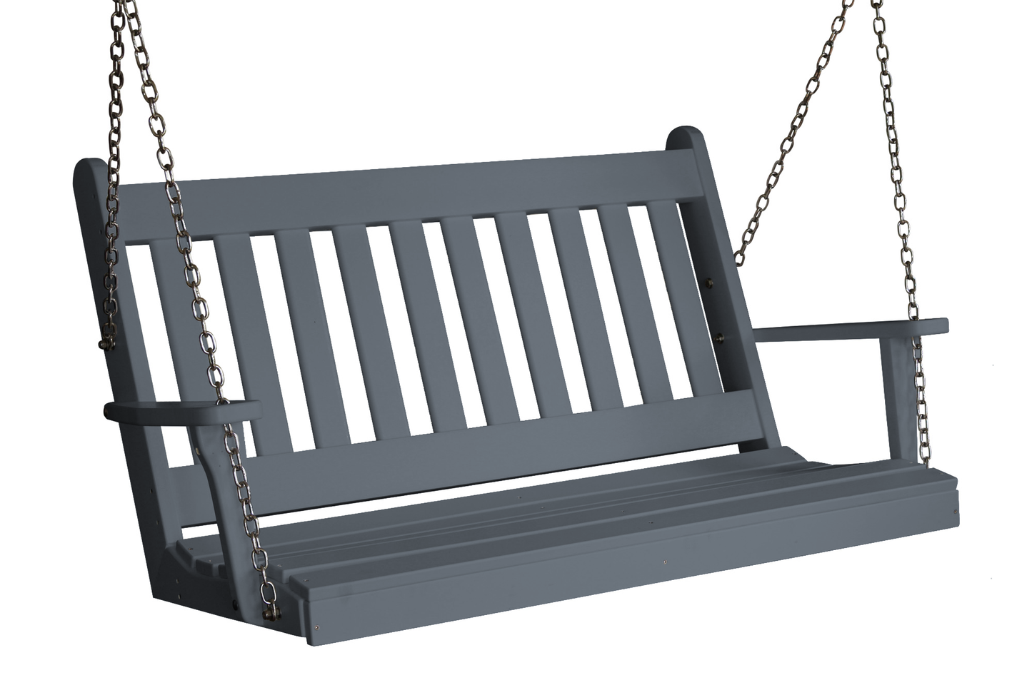 Bryton Park Poly Furniture Traditional English Recycled Plastic 5ft Porch Swing - LEAD TIME TO SHIP 10 BUSINESS DAYS