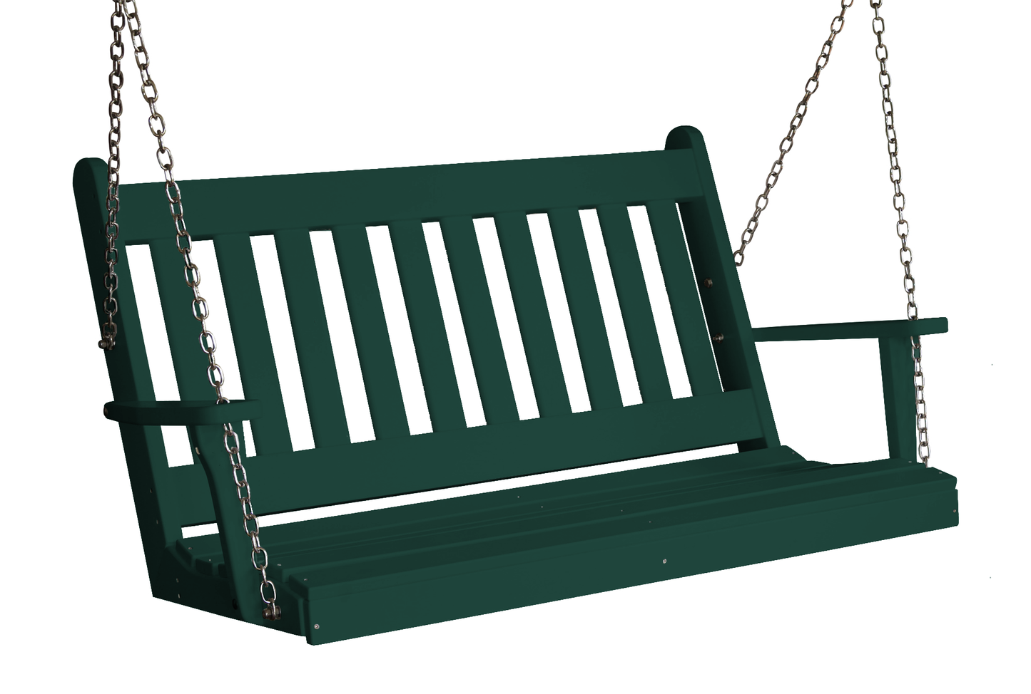 Bryton Park Poly Furniture Recycled Plastic 4ft Porch Swing - LEAD TIME TO SHIP 10 BUSINESS DAYS
