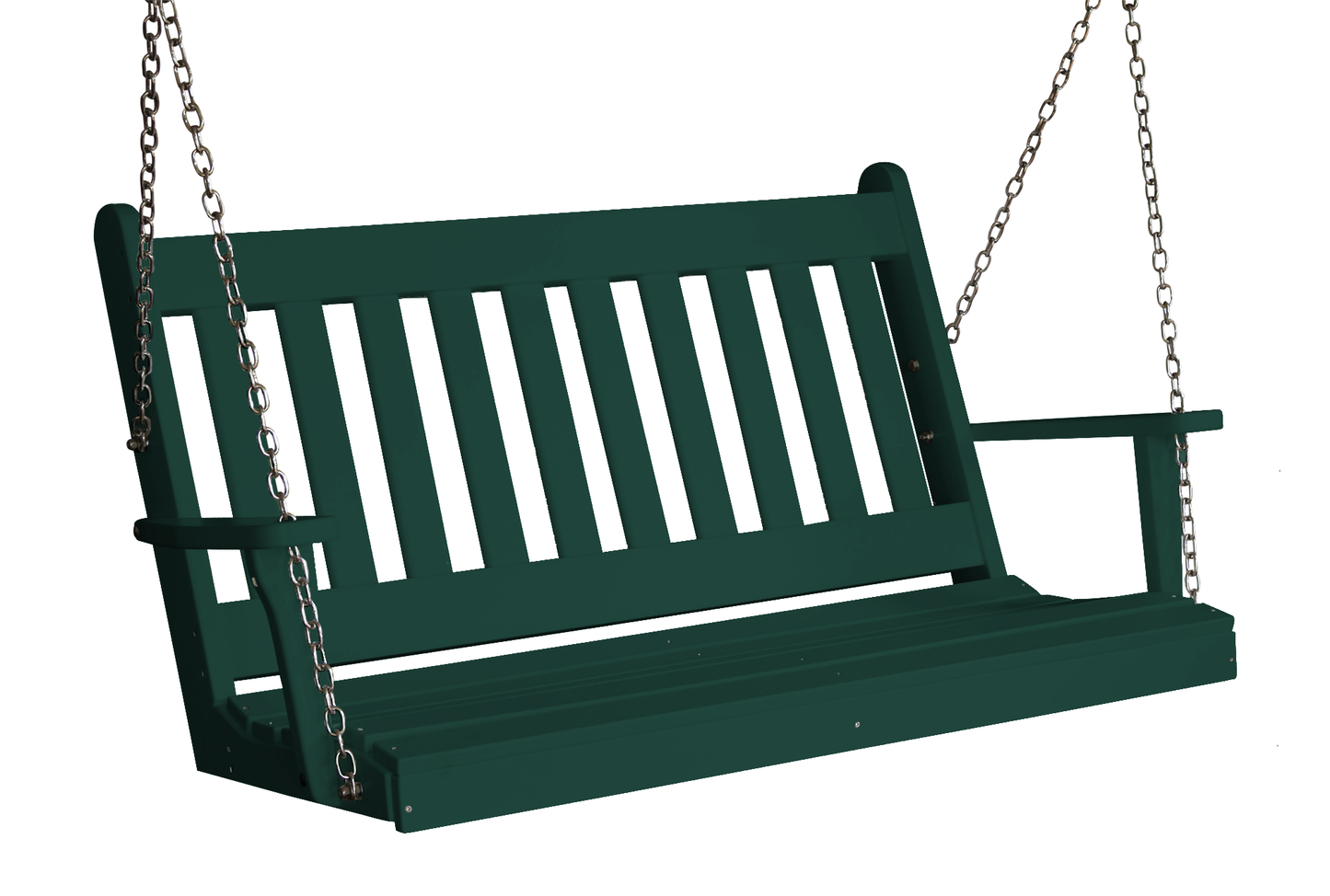 A&L Furniture Traditional English Recycled Plastic 4ft Porch Swing - LEAD TIME TO SHIP 10 BUSINESS DAYS