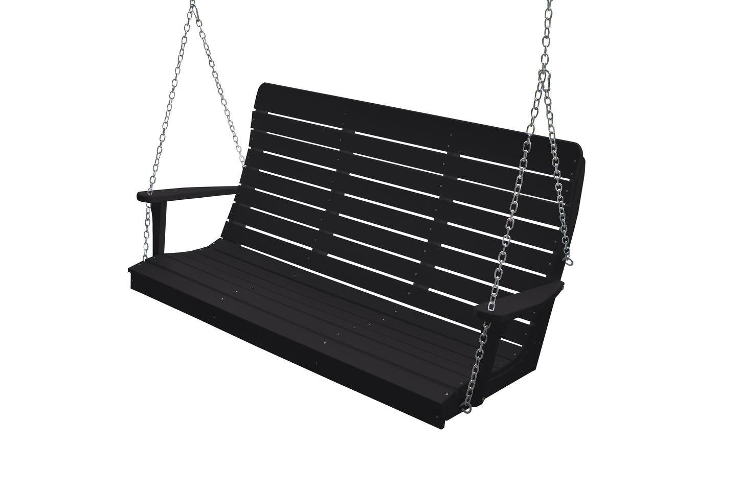 A&L Furniture Recycled Plastic 5' High Back Winston Porch Swing - LEAD TIME TO SHIP 10 BUSINESS DAYS