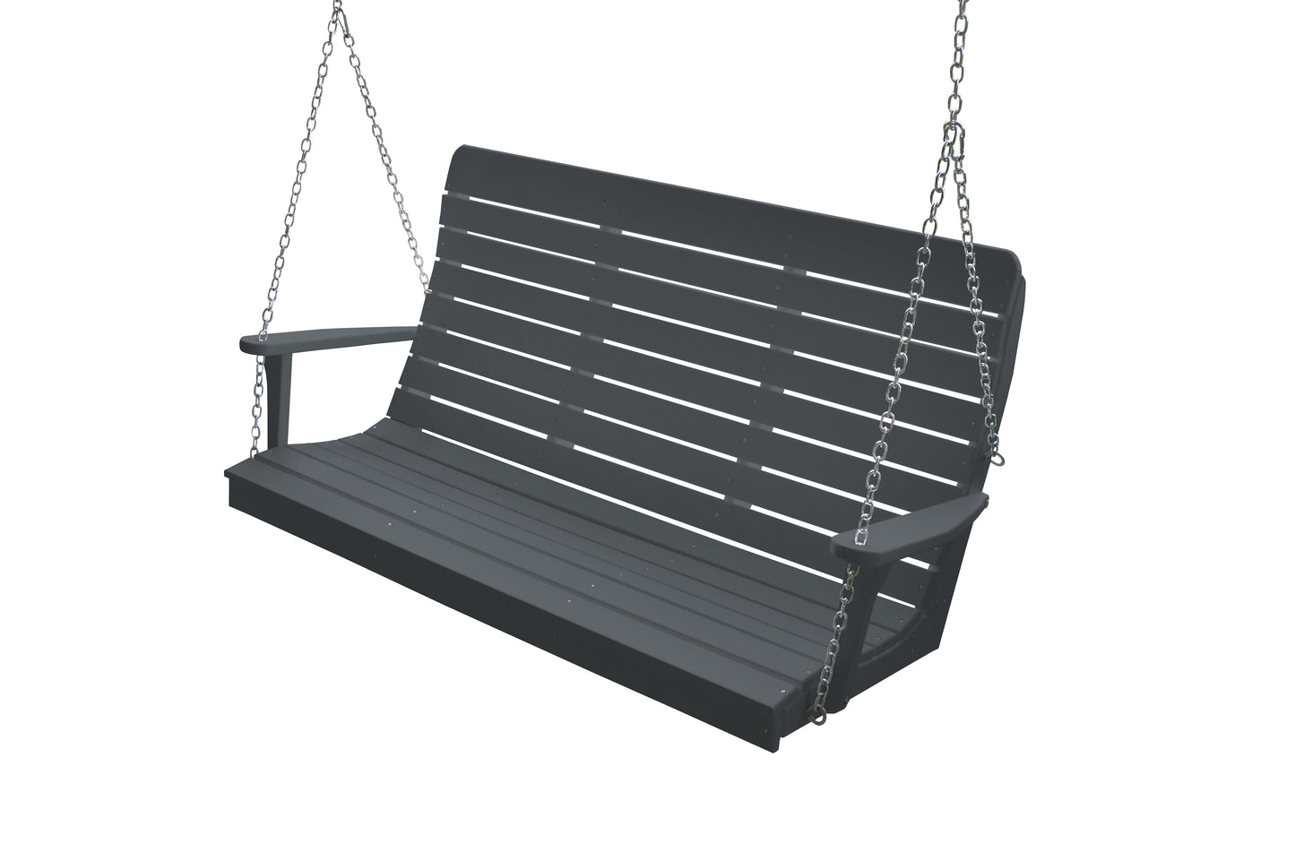 A&L Furniture Recycled Plastic 5' High Back Winston Porch Swing - LEAD TIME TO SHIP 10 BUSINESS DAYS