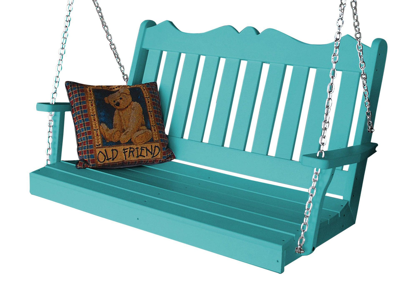 Bryton Park Poly Furniture  Royal English Recycled Plastic 4ft Porch Swing - LEAD TIME TO SHIP 10 BUSINESS DAYS