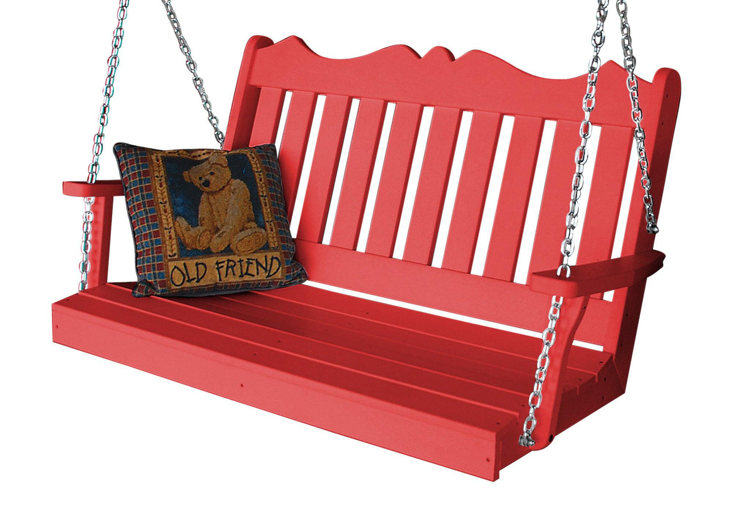 Bryton Park Poly Furniture  Royal English Recycled Plastic 4ft Porch Swing - LEAD TIME TO SHIP 10 BUSINESS DAYS