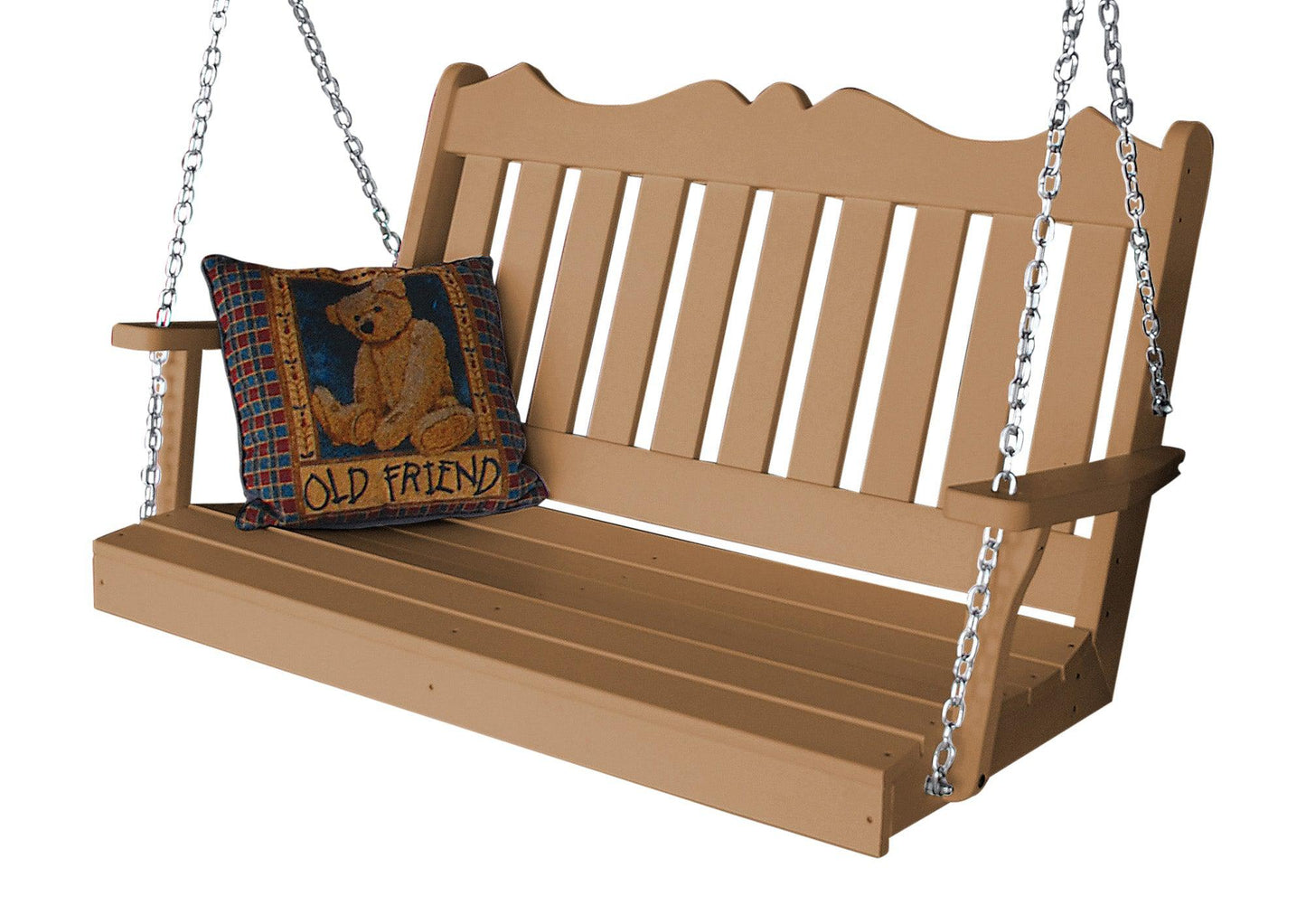 Bryton Park Poly Furniture  Royal English Recycled Plastic 4ft Porch Swing - LEAD TIME TO SHIP 10 BUSINESS DAYS
